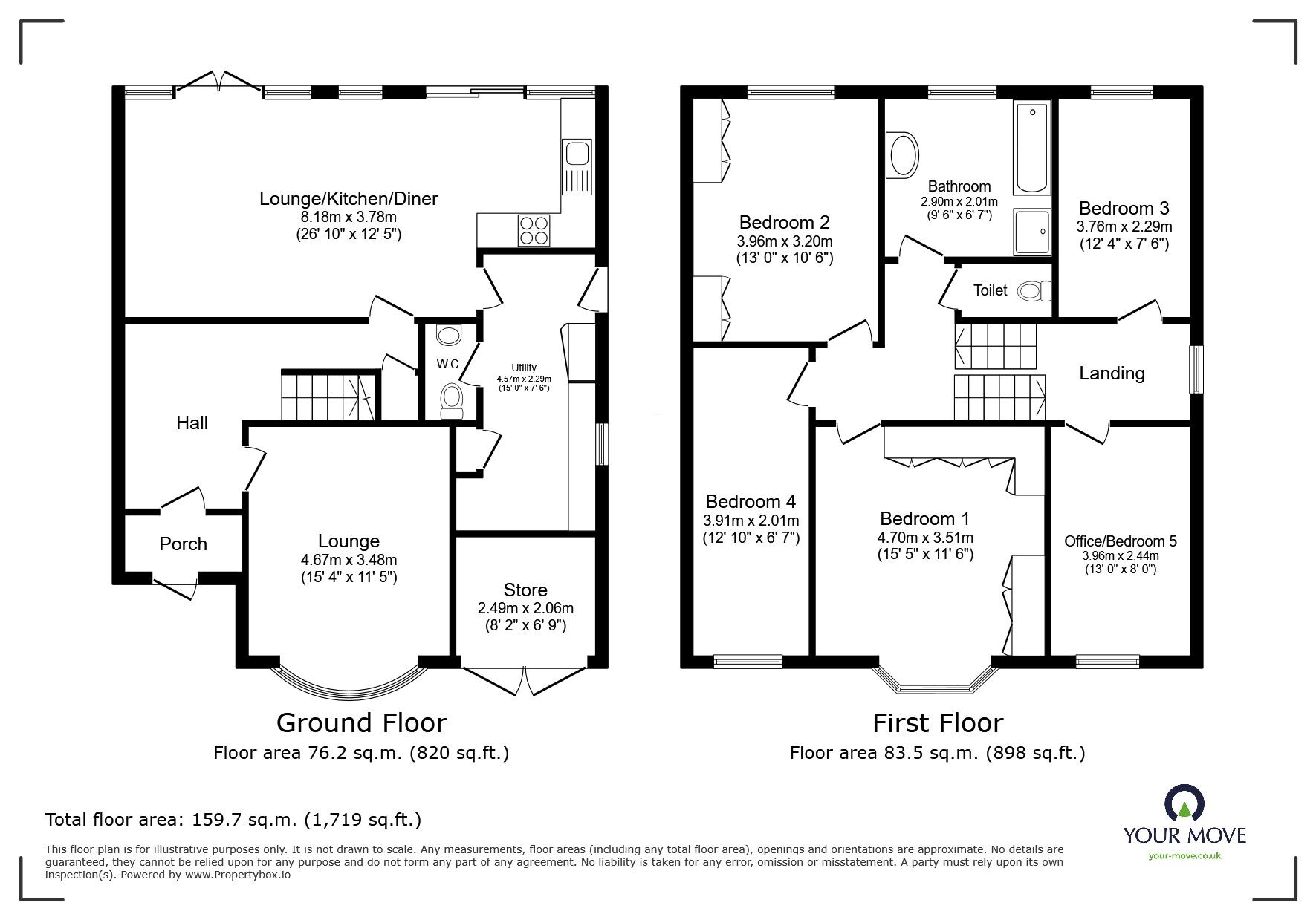 Floorplan of 4 bedroom Semi Detached House for sale, Spencefield Lane, Leicester, Leicestershire, LE5