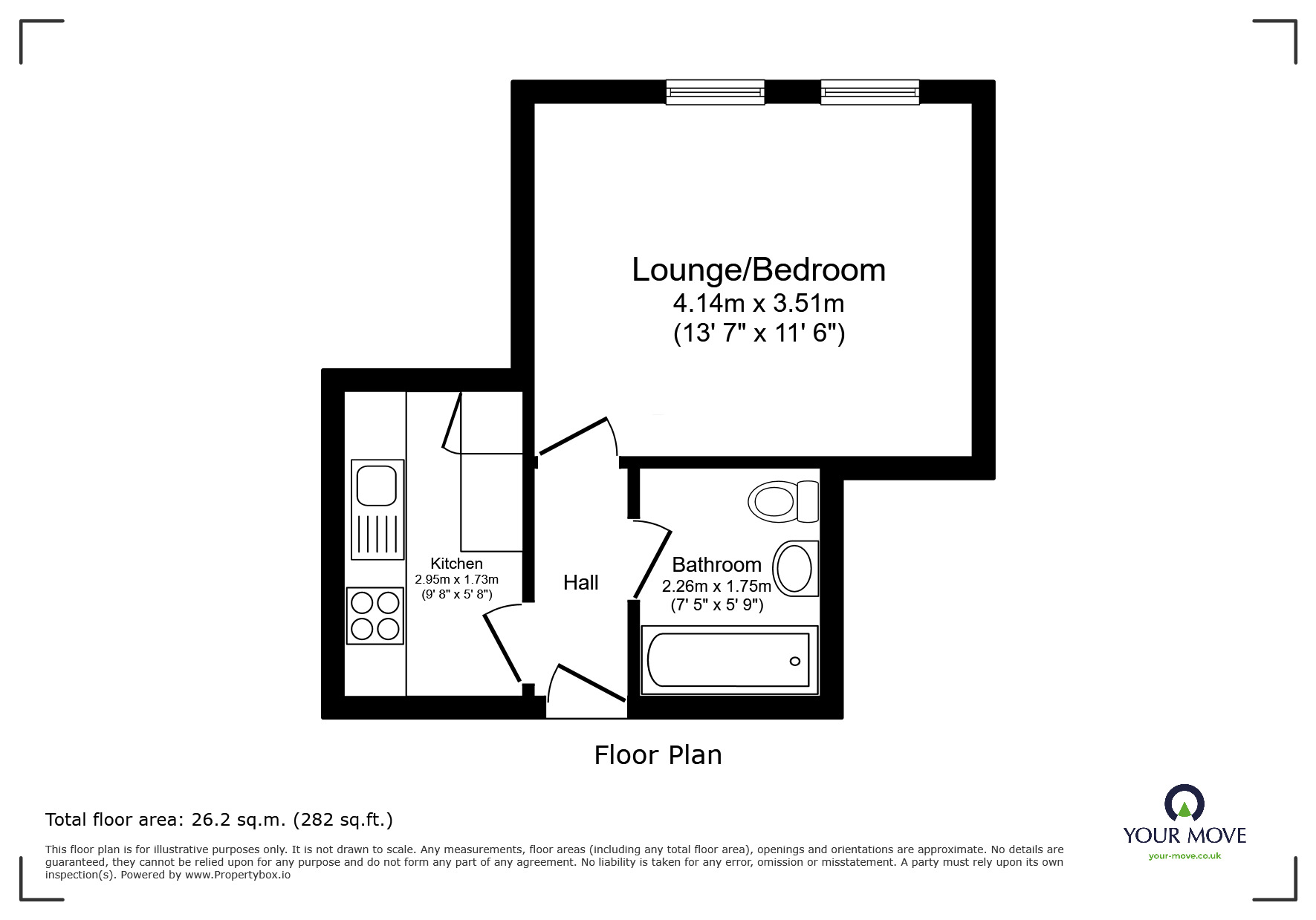 Floorplan of 1 bedroom Flat for sale, York Street, Leicester, Leicestershire, LE1
