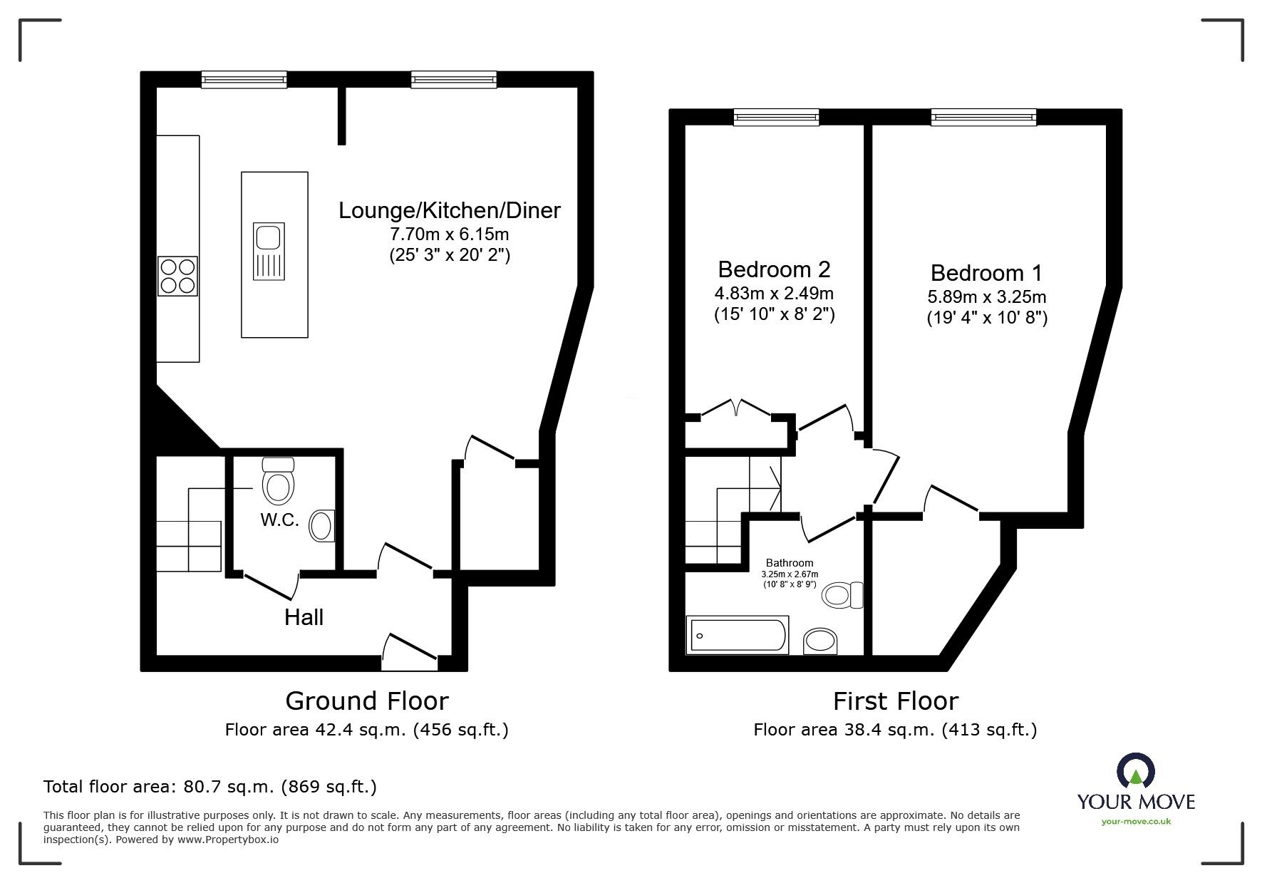 Floorplan of 2 bedroom Flat for sale, Queen Street, Leicester, Leicester City, LE1