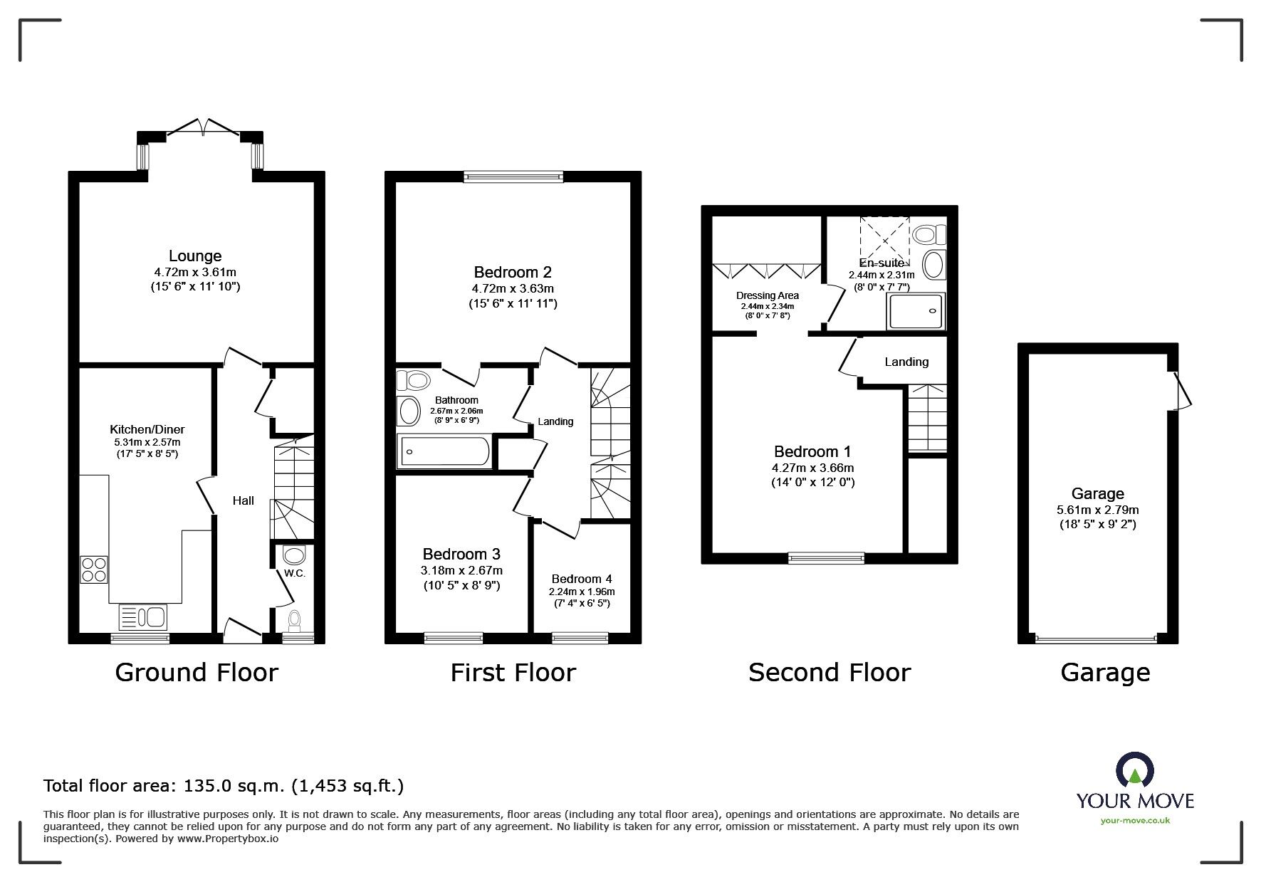 Floorplan of 4 bedroom End Terrace House for sale, Wainwright Avenue, Leicester, Leicester City, LE5