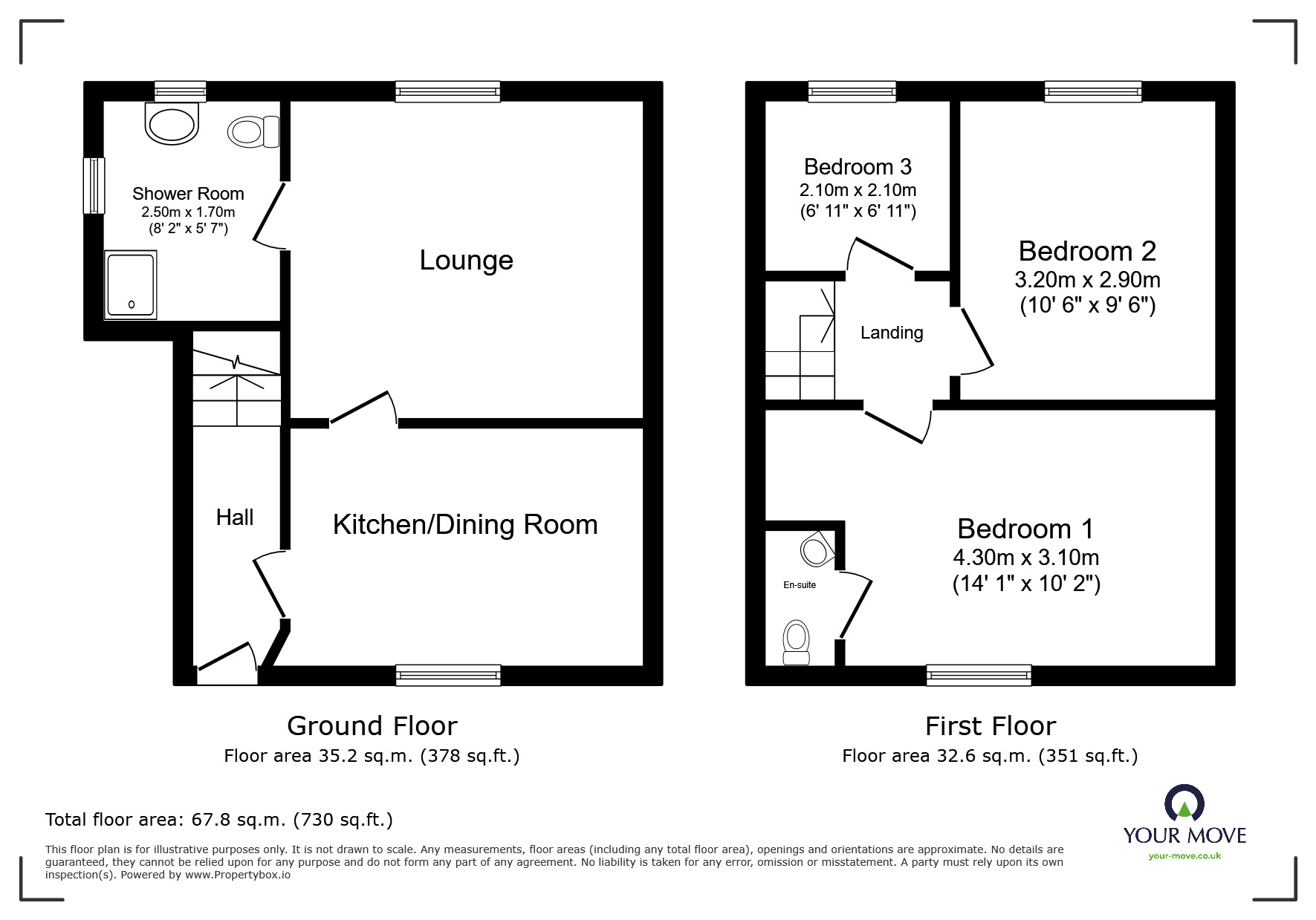 Floorplan of 3 bedroom Semi Detached House to rent, Dominion Road, Glenfield, Leicestershire, LE3
