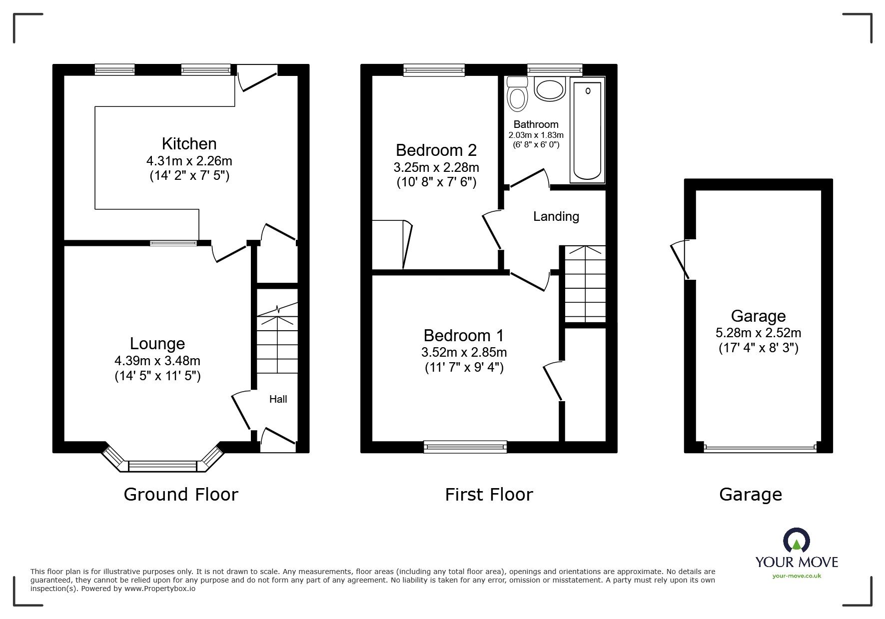 Floorplan of 2 bedroom End Terrace House for sale, Orton Road, Leicester, Leicestershire, LE4