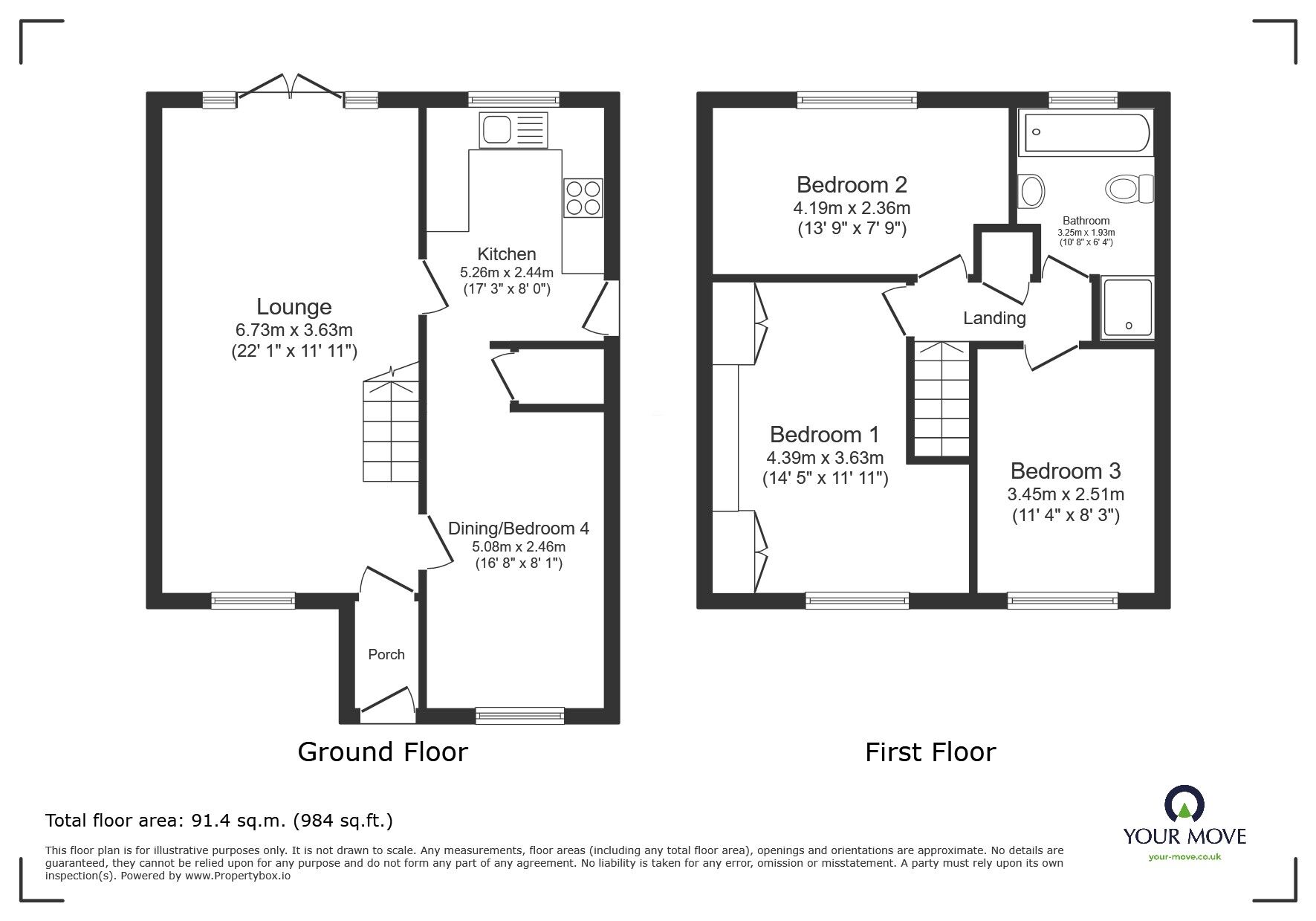 Floorplan of 3 bedroom Semi Detached House for sale, Bignal Drive, Leicester Forest East, Leicestershire, LE3