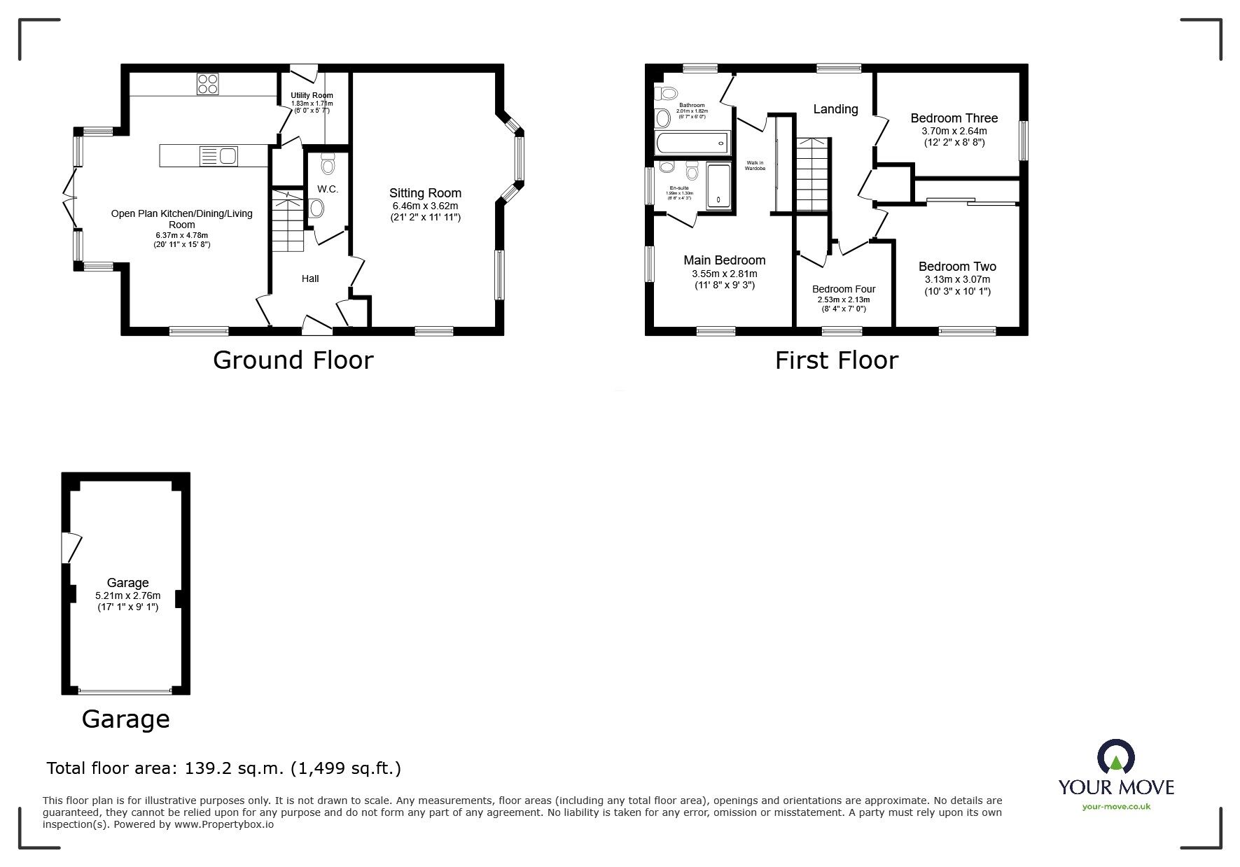 Floorplan of 4 bedroom Detached House for sale, Goldworkings Crescent, Glenfield, Leicestershire, LE3