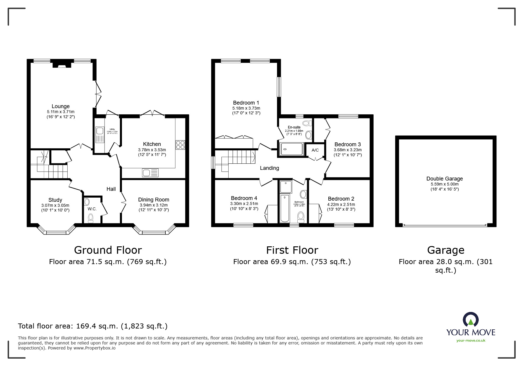 Floorplan of 4 bedroom Detached House to rent, Ruskin Field, Anstey, Leicestershire, LE7