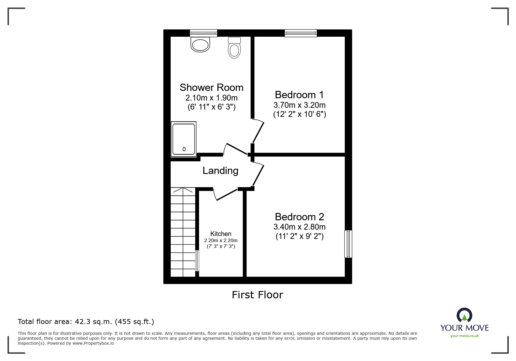 Floorplan of 2 bedroom Flat to rent, Gwendolen Road, Leicester, Leicestershire, LE5