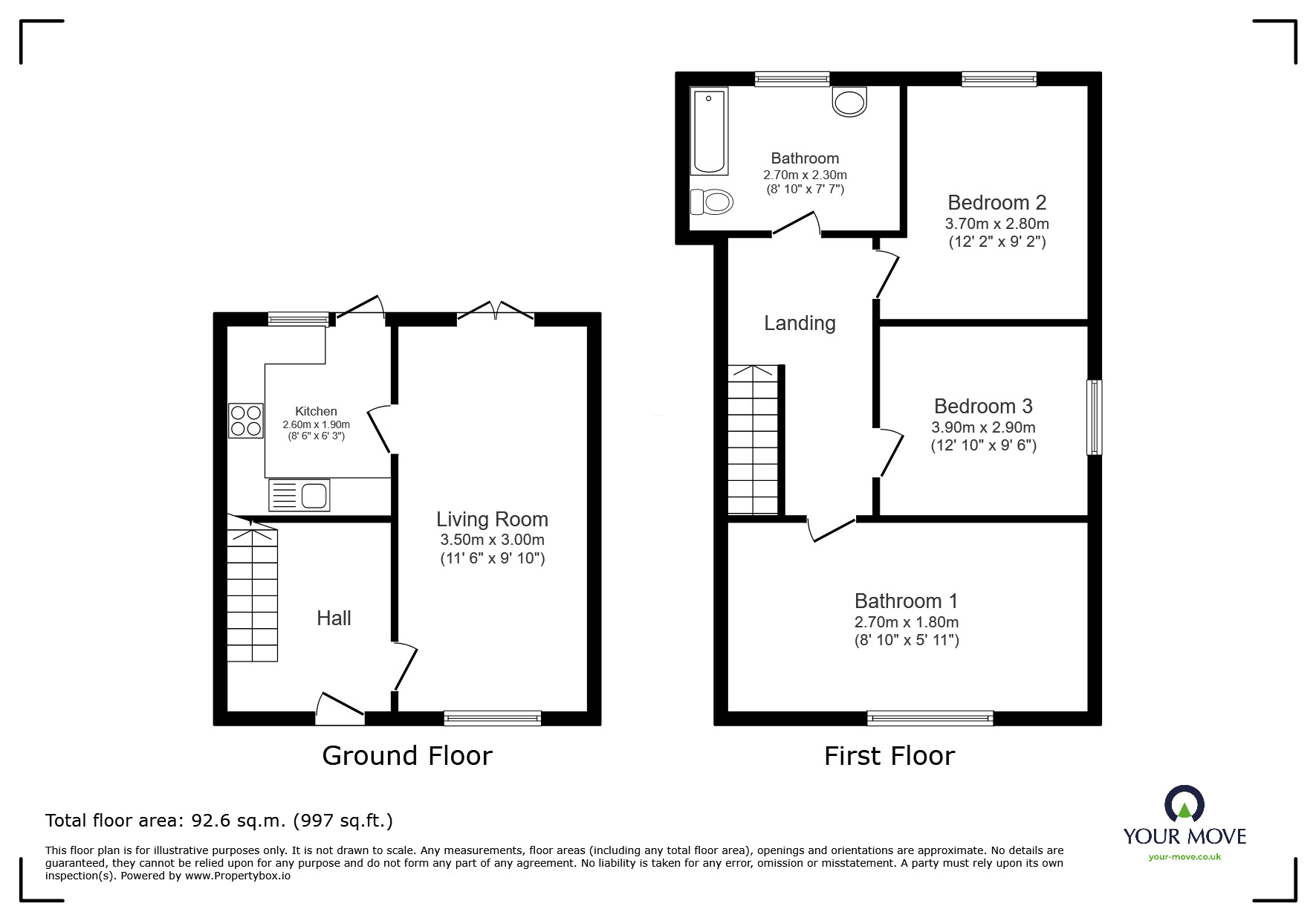 Floorplan of 3 bedroom Mid Terrace House to rent, Dersingham Road, Leicester, Leicestershire, LE4