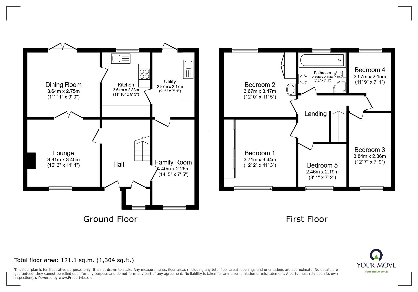 Floorplan of 5 bedroom Semi Detached House for sale, Jean Drive, Leicester, Leicestershire, LE4
