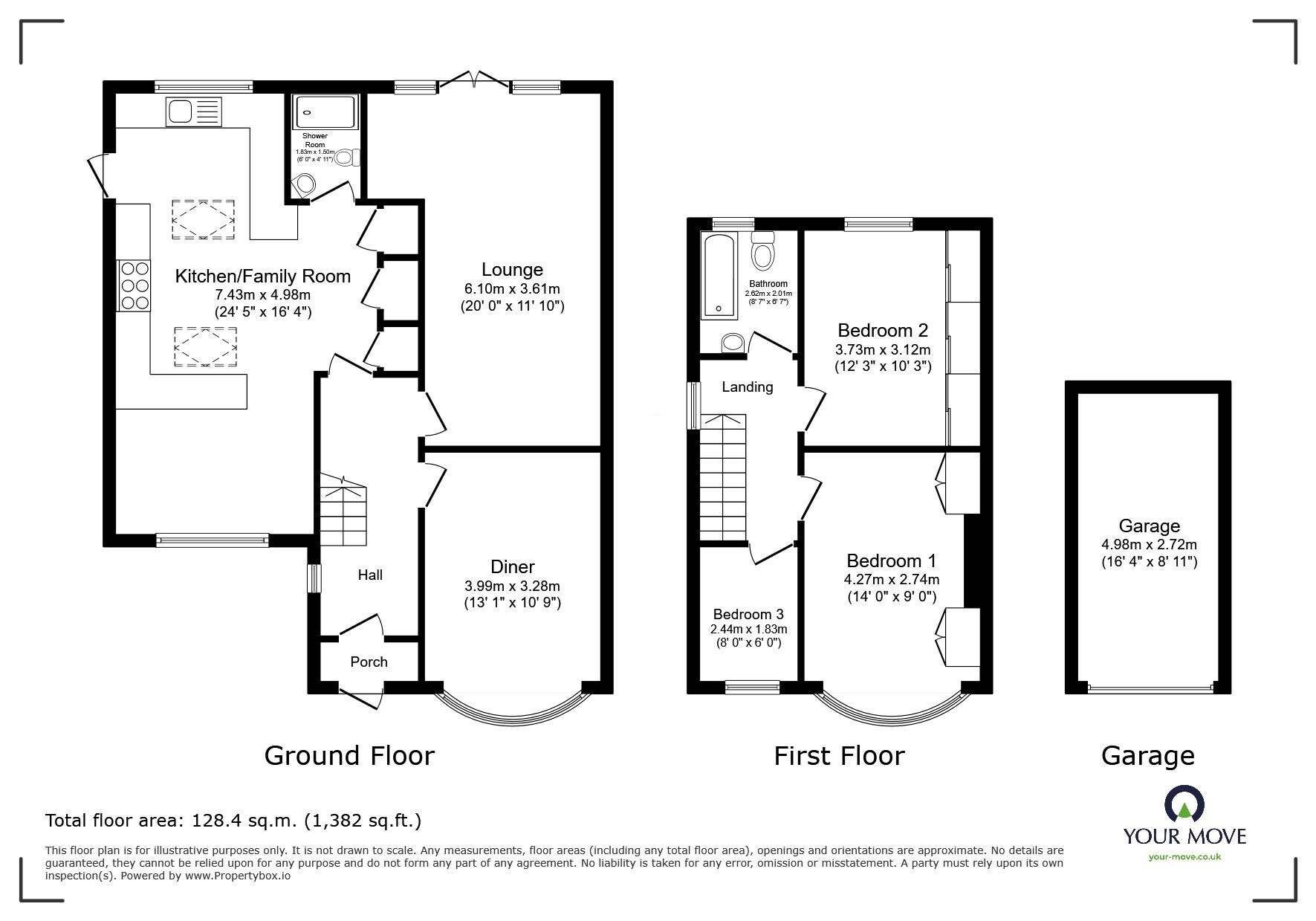 Floorplan of 3 bedroom Semi Detached House for sale, Northdene Road, Leicester, Leicestershire, LE2