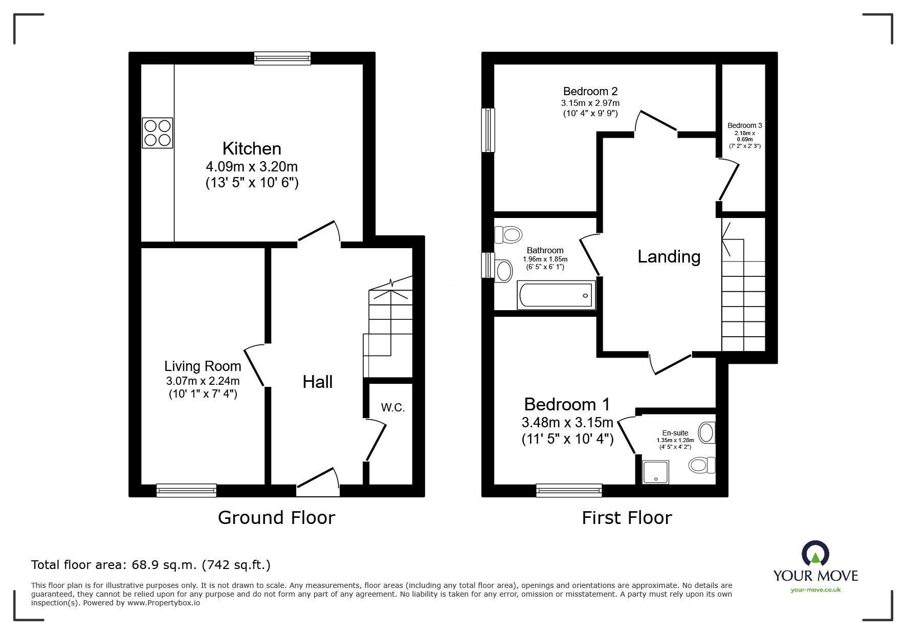 Floorplan of 3 bedroom Semi Detached House to rent, Mundesley Road, Hamilton, Leicestershire, LE5