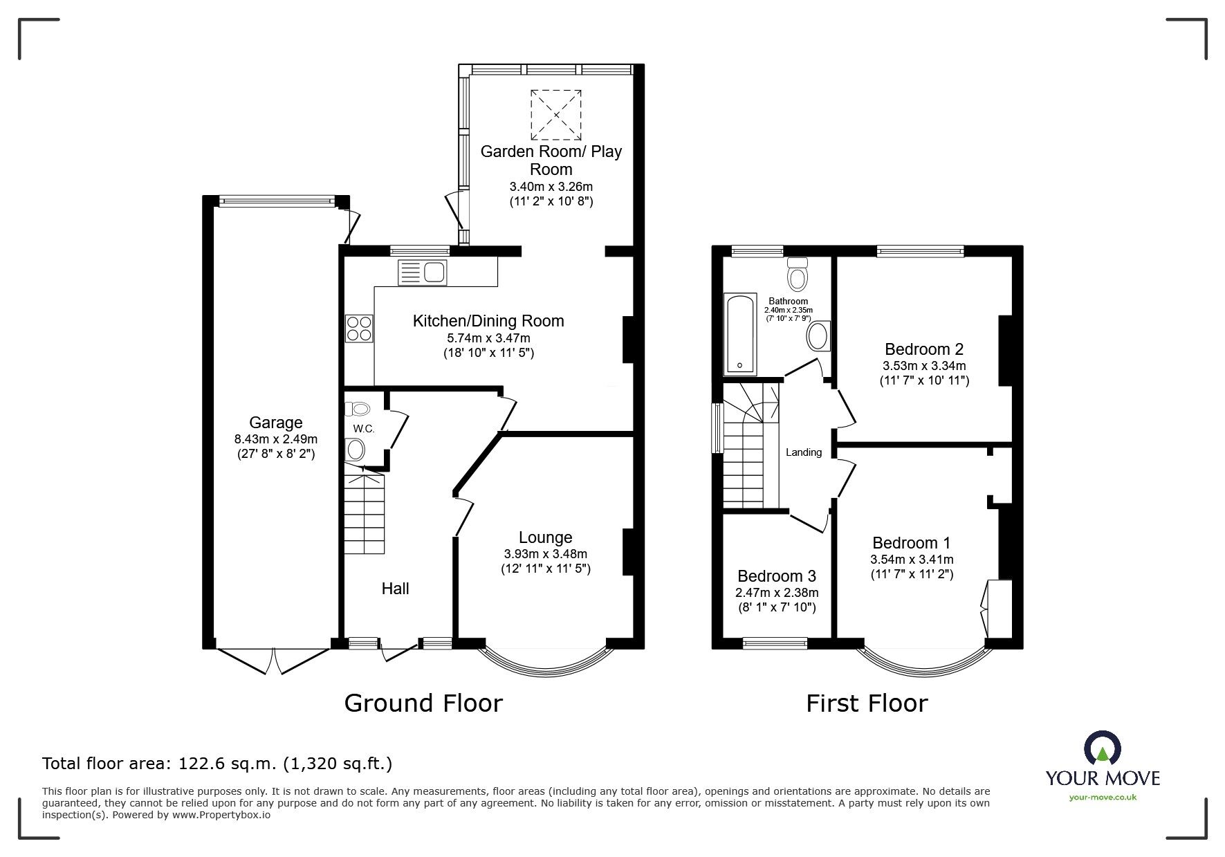 Floorplan of 3 bedroom Semi Detached House for sale, Kirkland Road, Leicester, Leicestershire, LE3