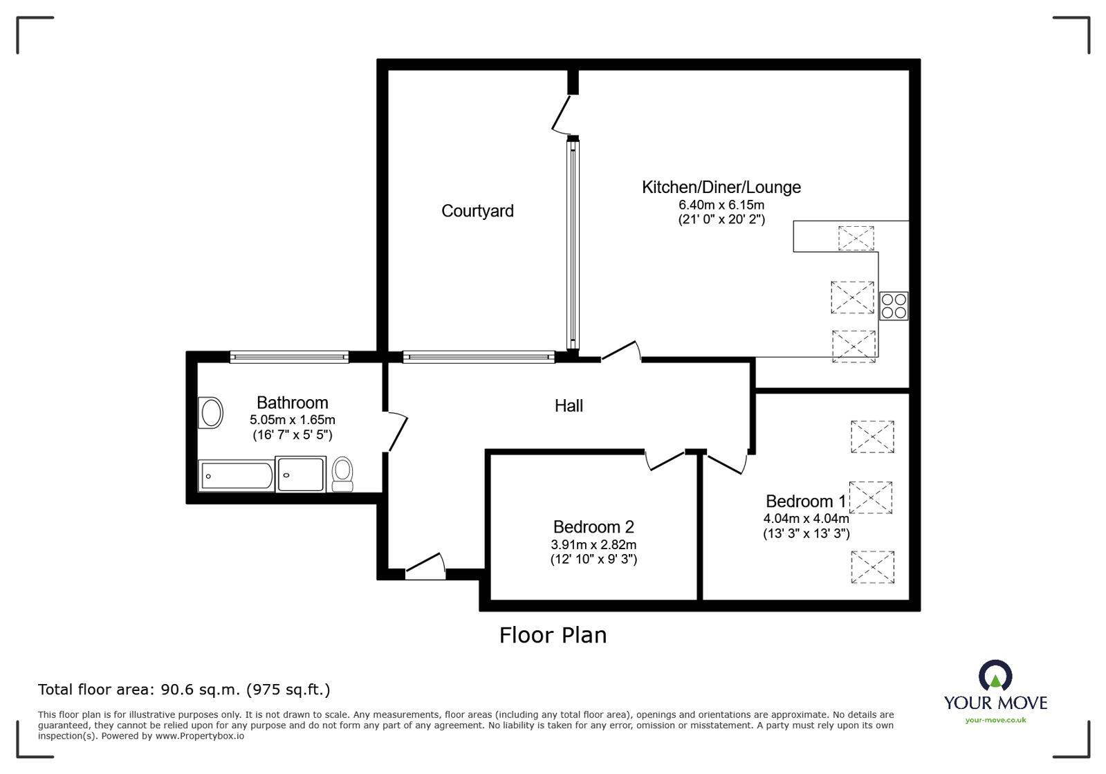 Floorplan of 2 bedroom Flat for sale, King Street, Leicester, Leicestershire, LE1
