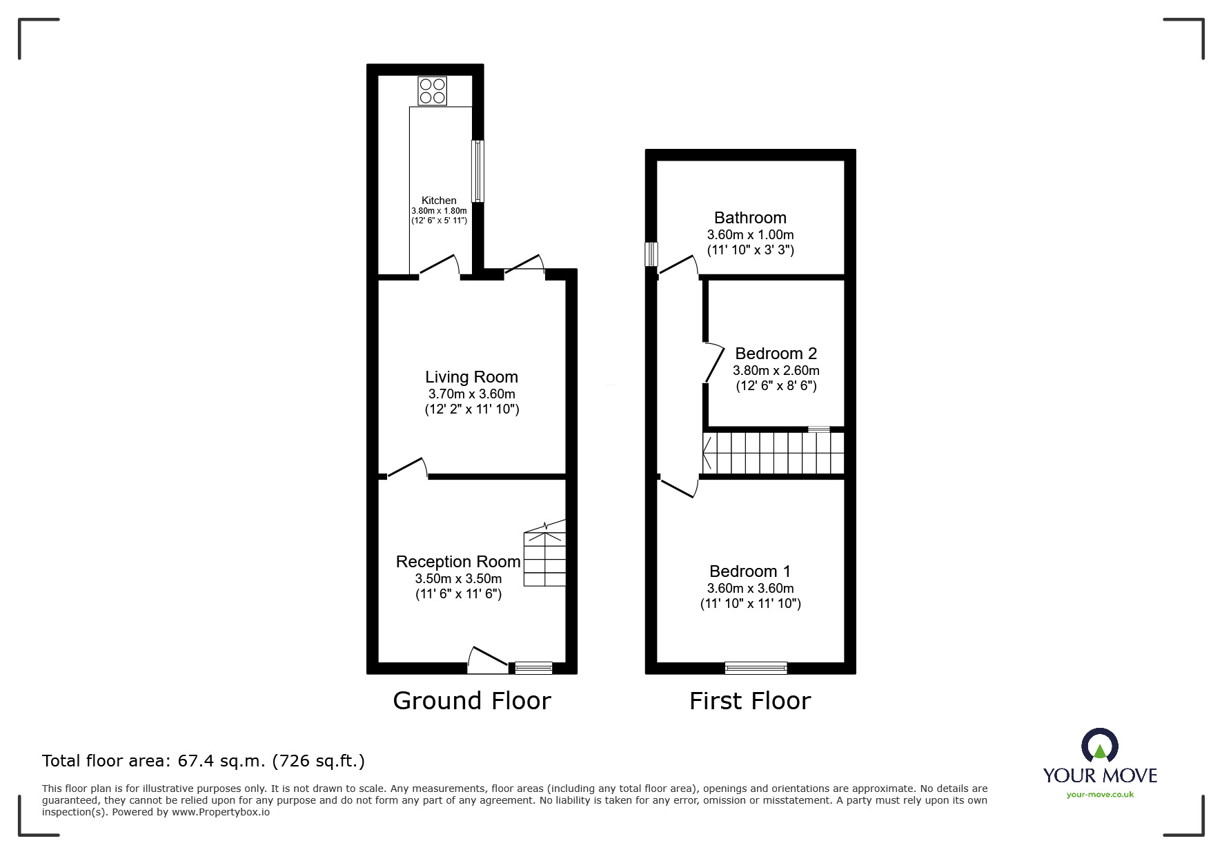 Floorplan of 2 bedroom Flat to rent, Junior Street, Leicester, Leicestershire, LE1
