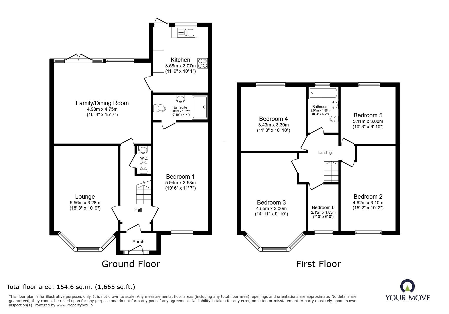 Floorplan of 6 bedroom Detached House for sale, Swithland Avenue, Leicester, Leicestershire, LE4