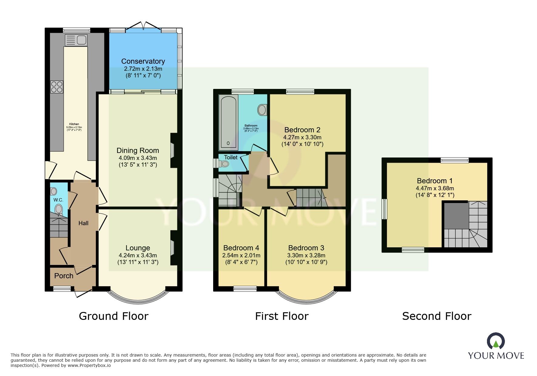 Floorplan of 4 bedroom Semi Detached House for sale, Wyngate Drive, Leicester, Leicestershire, LE3