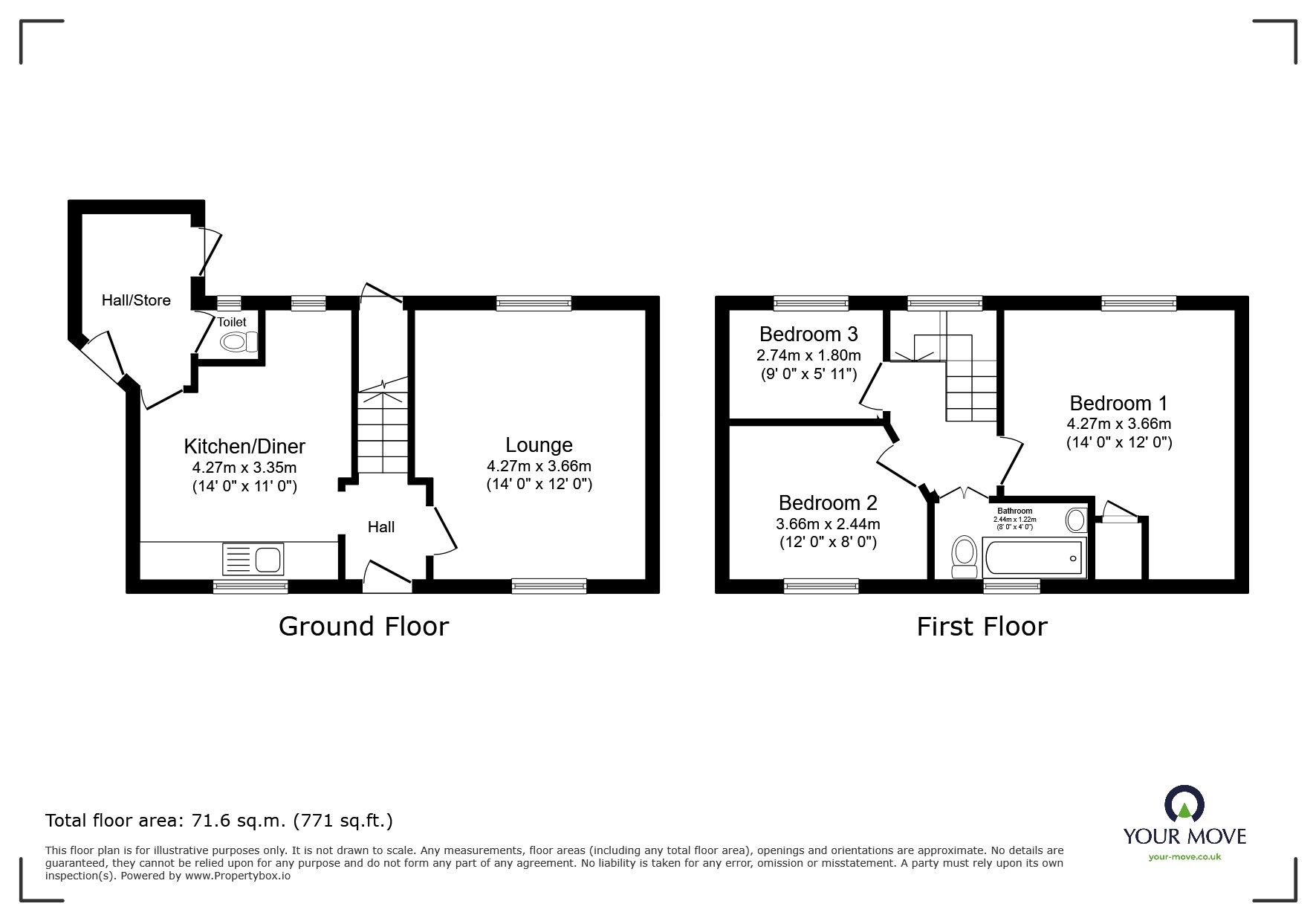 Floorplan of 3 bedroom Mid Terrace House for sale, Shakespeare Street, Leicester, Leicestershire, LE2