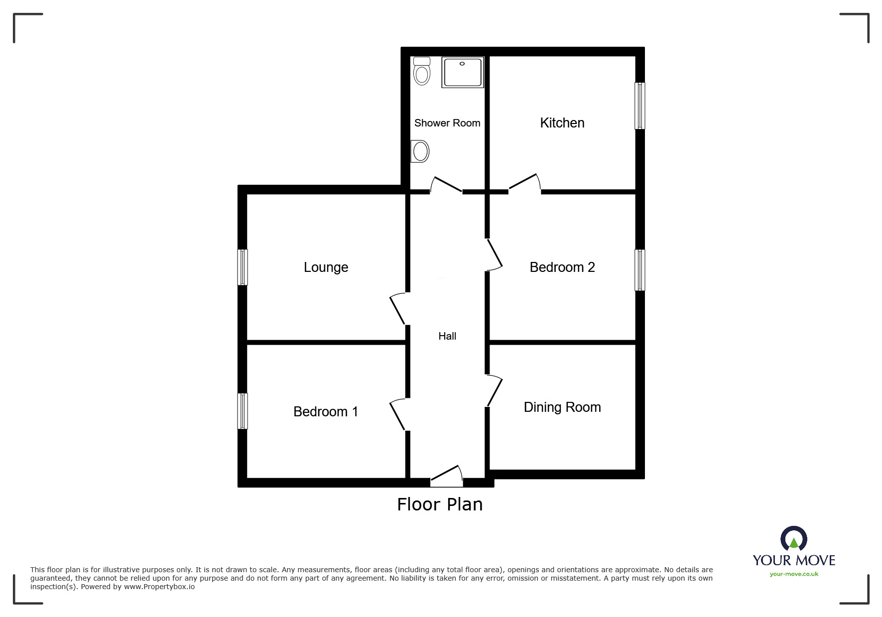 Floorplan of 2 bedroom Flat to rent, Hotoft Road, Leicester, Leicestershire, LE5