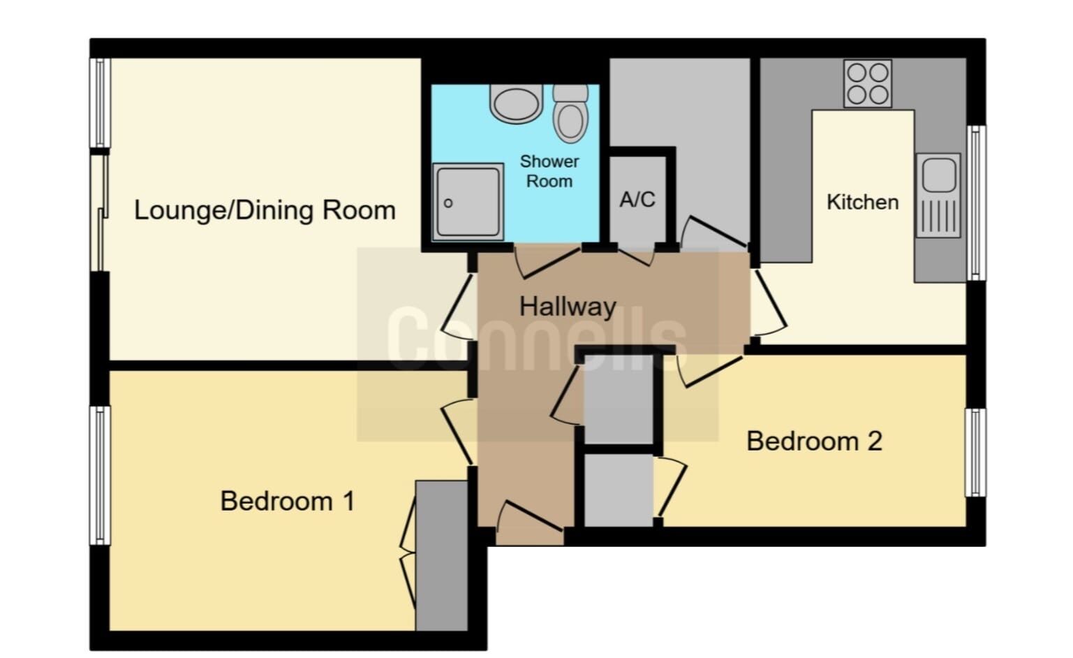 Floorplan of 2 bedroom Flat to rent, Hotoft Road, Leicester, Leicestershire, LE5