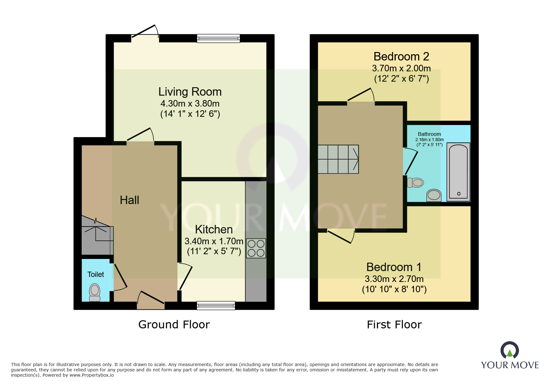 Floorplan of 2 bedroom Mid Terrace House to rent, Belfry Drive, Leicester, Leicestershire, LE3