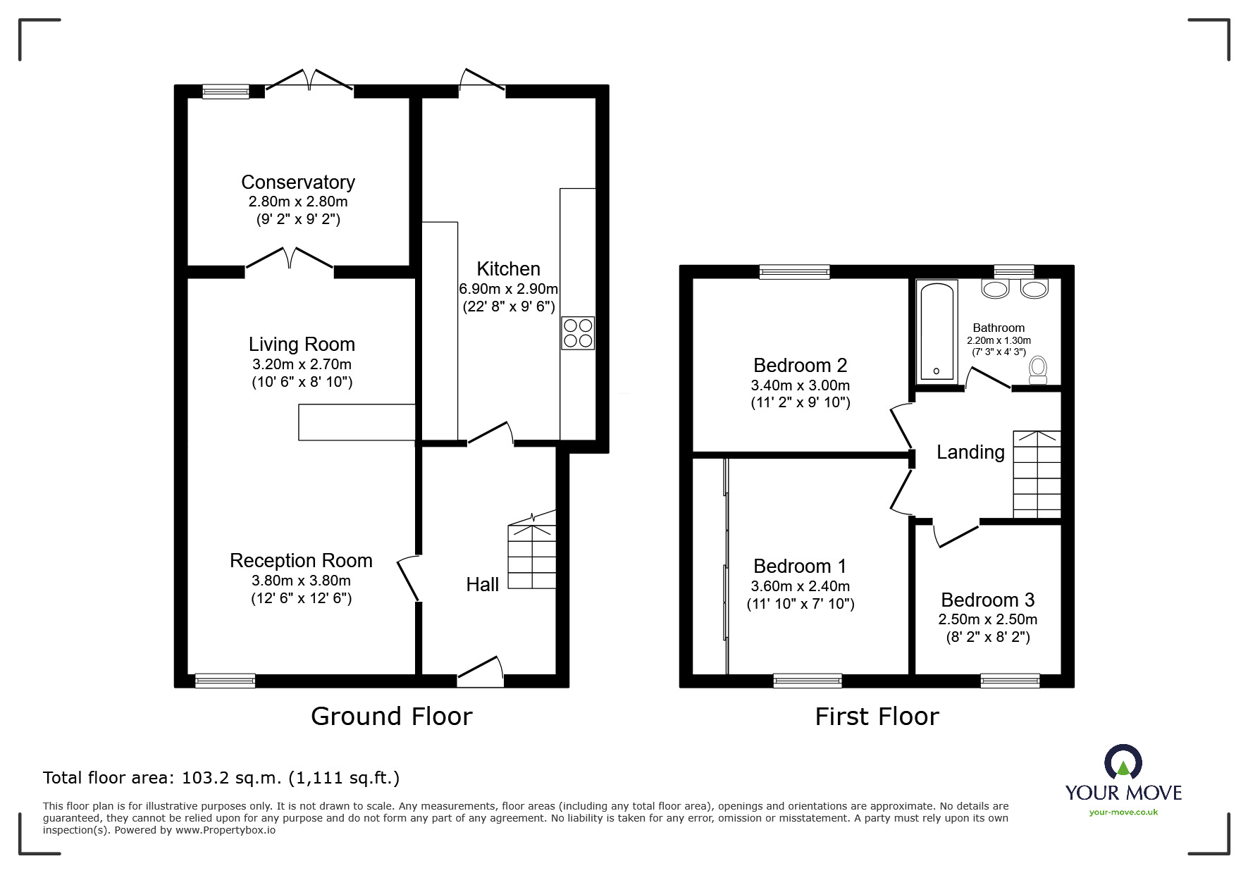 Floorplan of 3 bedroom Semi Detached House to rent, Simmins Crescent, Leicester, Leicestershire, LE2