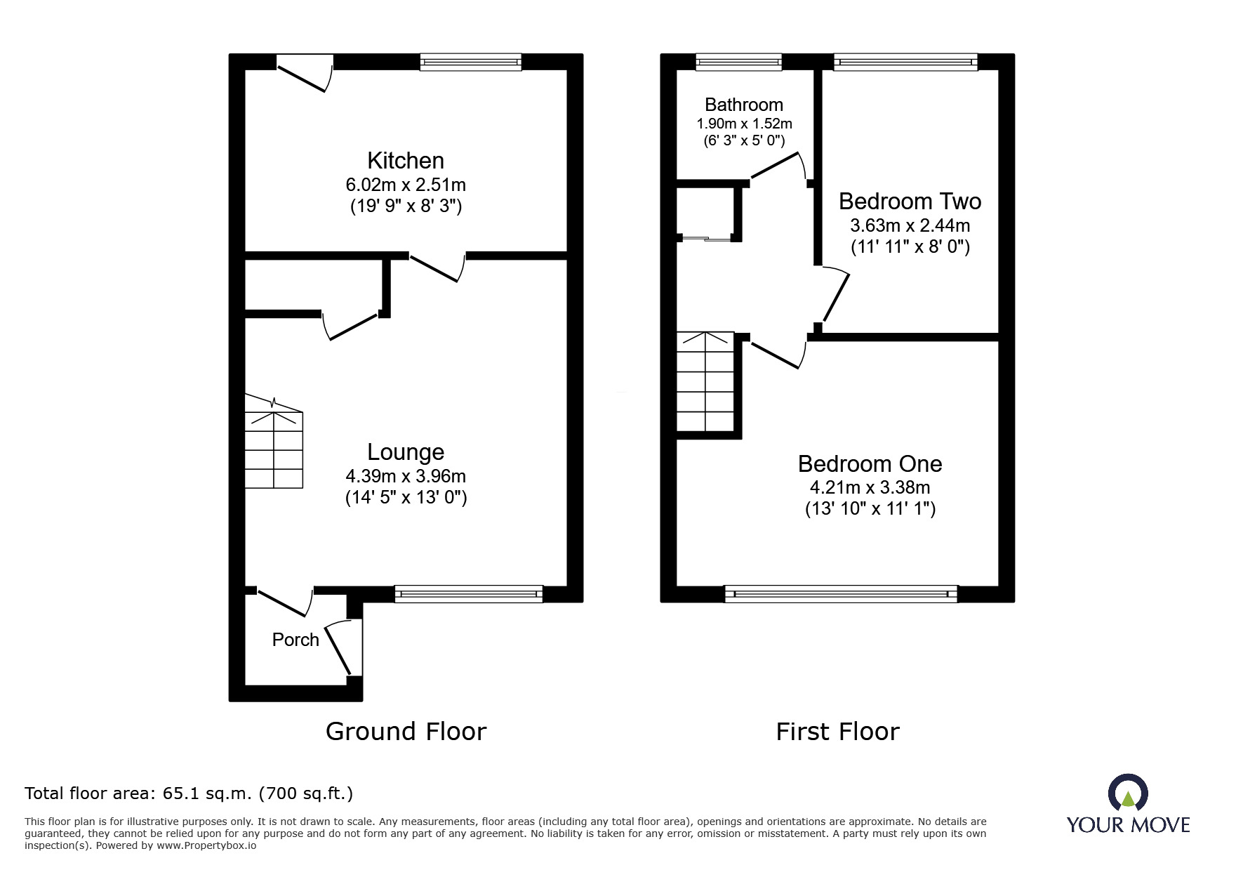 Floorplan of 2 bedroom Mid Terrace House to rent, Hampden Road, Leicester, Leicestershire, LE4