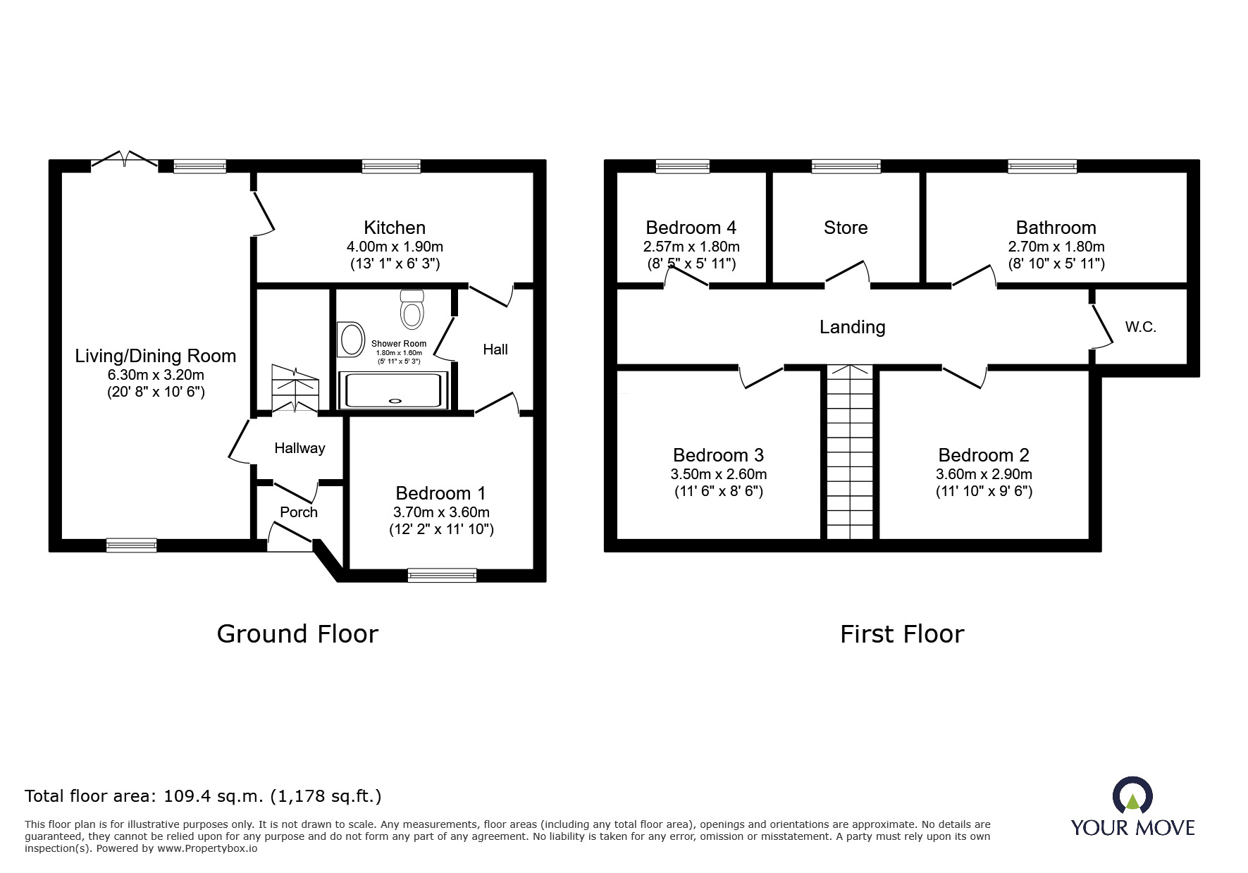 Floorplan of 4 bedroom Semi Detached House to rent, Briar Meads, Oadby, Leicestershire, LE2