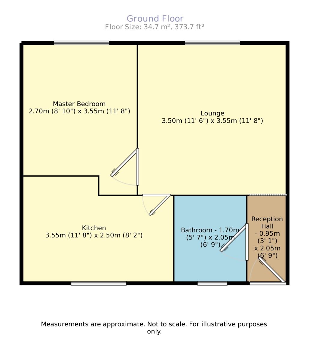 Floorplan of 1 bedroom Flat to rent, Fieldhouse Drive, Leeds, LS17