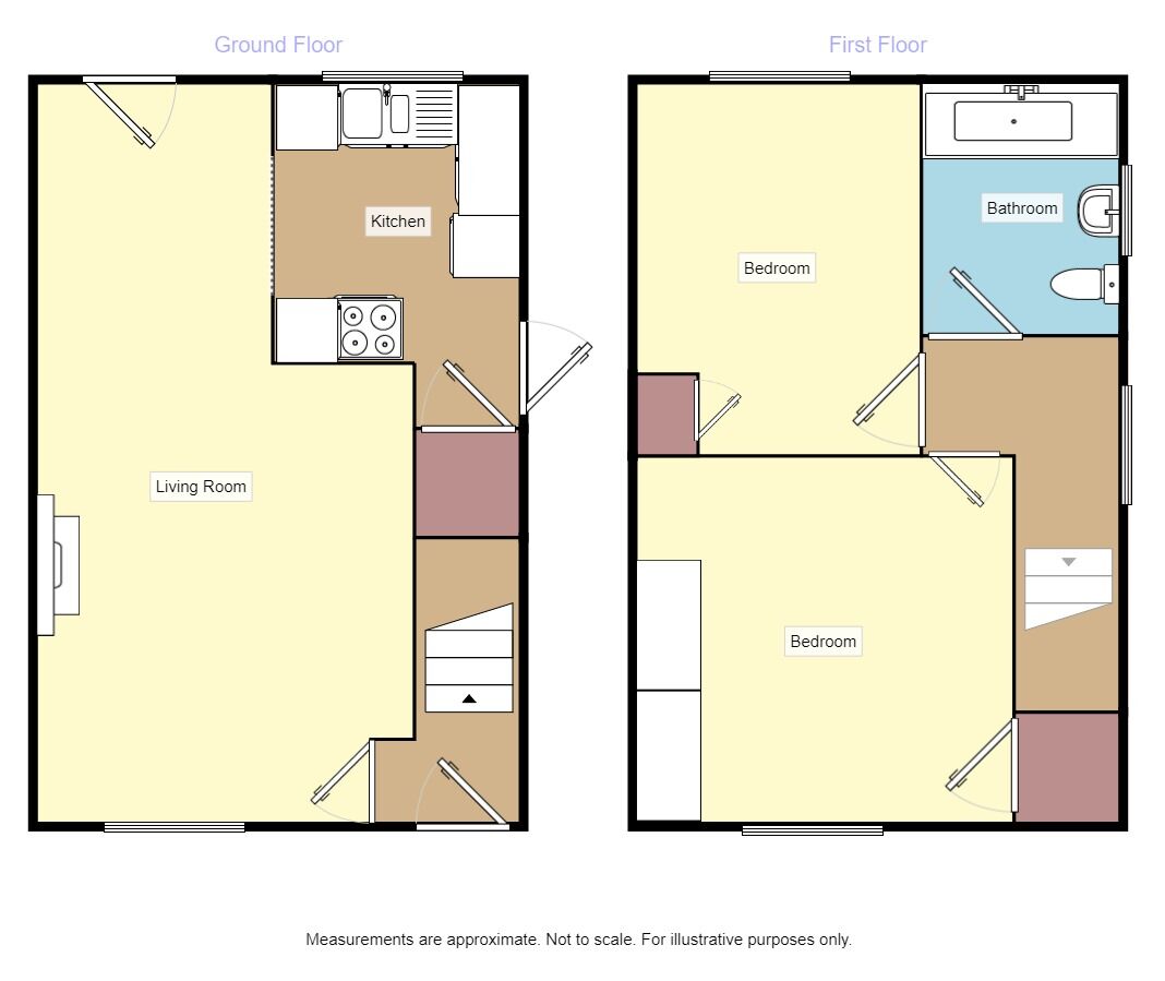 Floorplan of 2 bedroom Semi Detached House to rent, Kennerleigh Avenue, Leeds, LS15