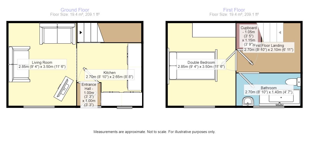 Floorplan of 1 bedroom House for sale, Mead Grove, Leeds, LS15