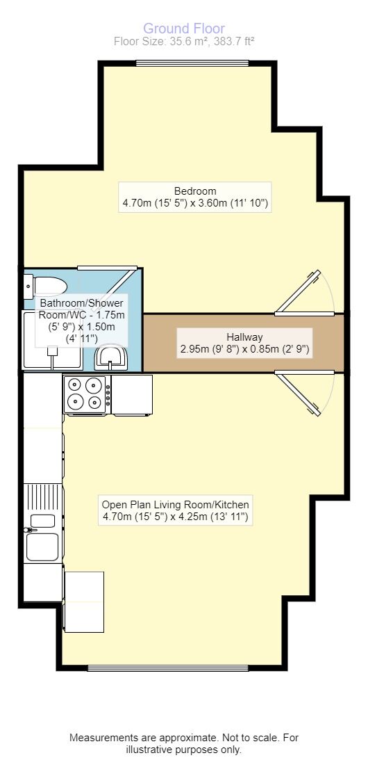 Floorplan of 1 bedroom  Flat to rent, C Austhorpe Road, Leeds, LS15