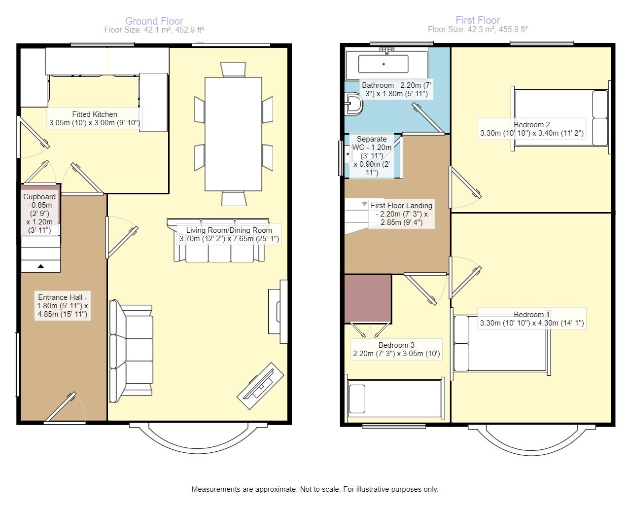 Floorplan of 3 bedroom Semi Detached House for sale, Kingswear View, Leeds, West Yorkshire, LS15