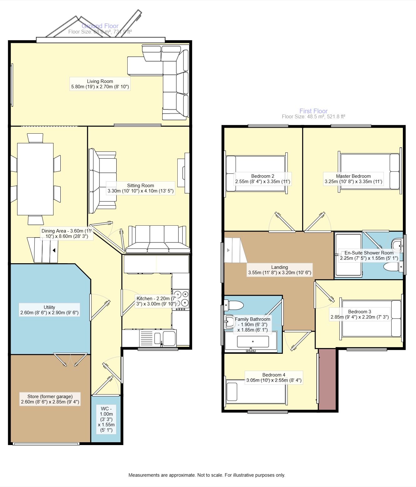 Floorplan of 4 bedroom Detached House for sale, Lennox Gardens, Leeds, West Yorkshire, LS15