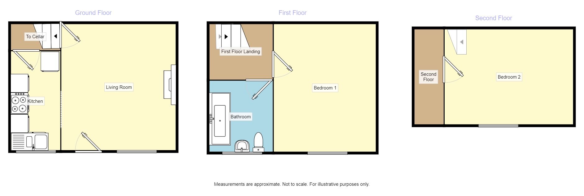 Floorplan of 2 bedroom Mid Terrace House to rent, Ascot Terrace, Leeds, LS9