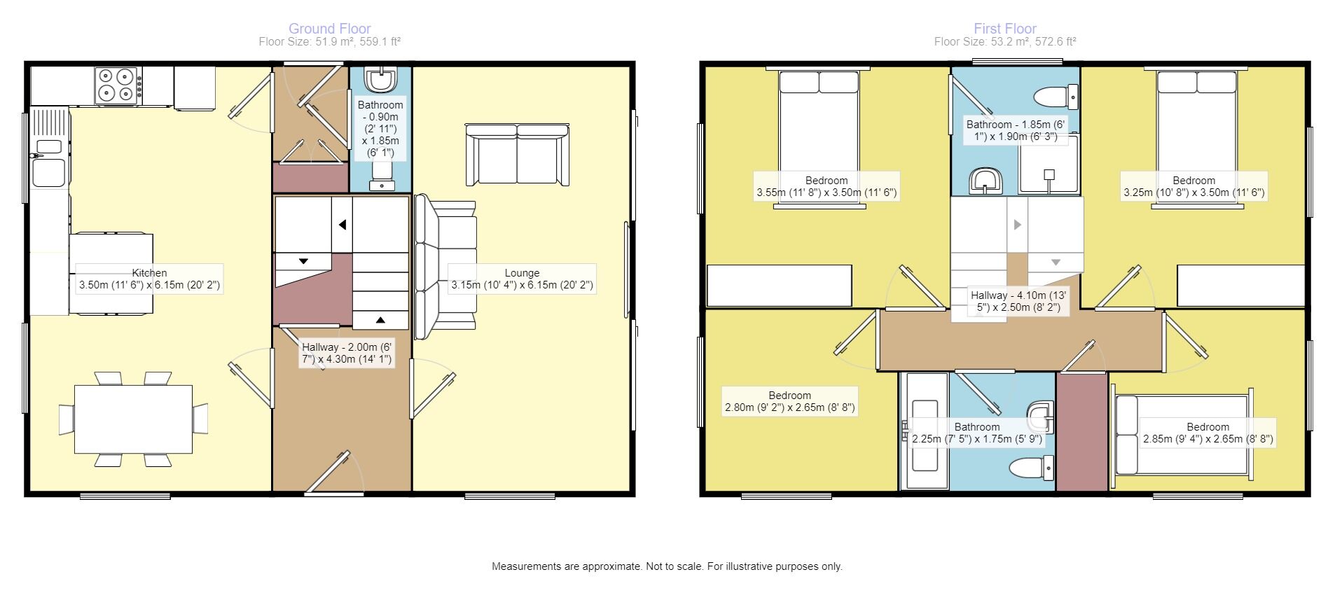 Floorplan of 4 bedroom Detached House to rent, Pansy Court, Seacroft, West Yorkshire, LS14