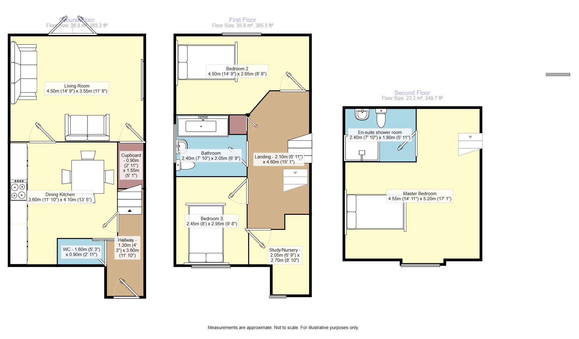 Floorplan of 3 bedroom Semi Detached House for sale, Lilac Avenue, Seacroft, West Yorkshire, LS14