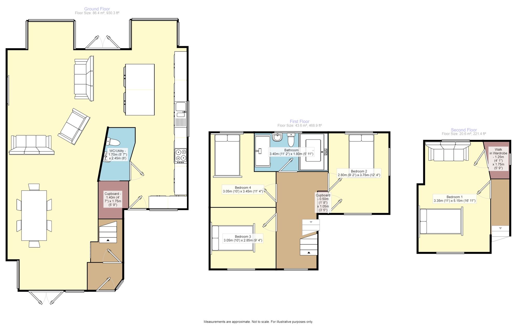 Floorplan of 4 bedroom Semi Detached House for sale, Rathmell Road, Leeds, West Yorkshire, LS15