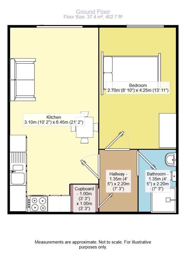 Floorplan of 1 bedroom  Flat to rent, Cross Green Lane, Leeds, West Yorkshire, LS9