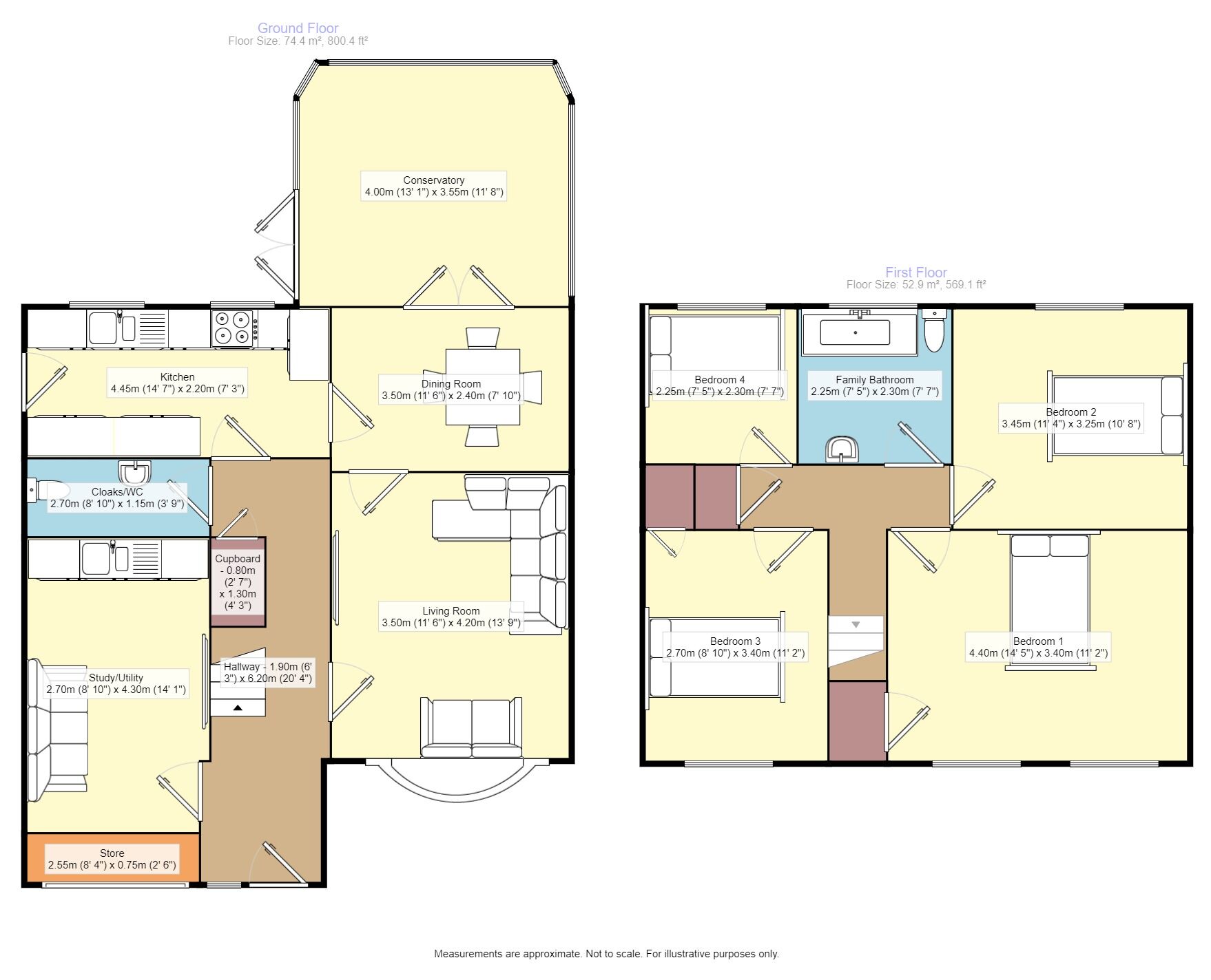 Floorplan of 4 bedroom Detached House for sale, Dovedale Gardens, Leeds, West Yorkshire, LS15