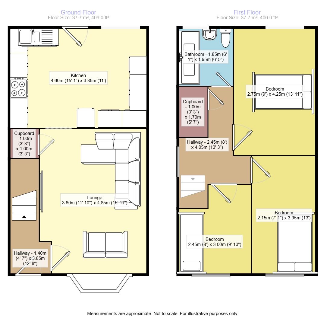 Floorplan of 3 bedroom Semi Detached House for sale, White Laithe Gardens, Leeds, West Yorkshire, LS14