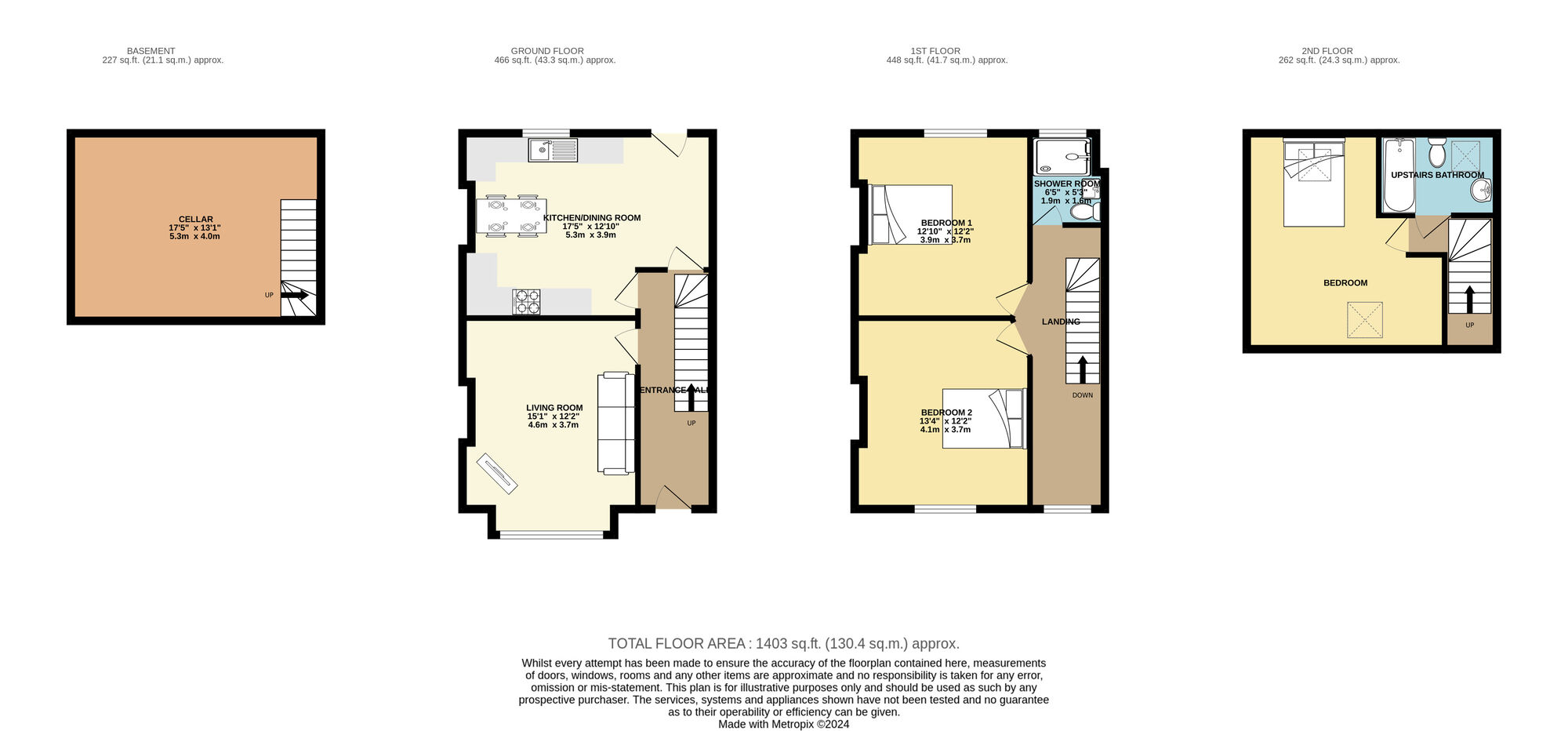 Floorplan of 3 bedroom Mid Terrace House for sale, Marshall Avenue, Leeds, West Yorkshire, LS15