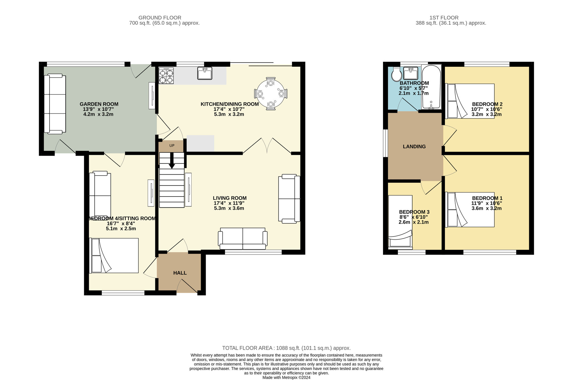 Floorplan of 4 bedroom Semi Detached House for sale, Selby Road, Leeds, West Yorkshire, LS15
