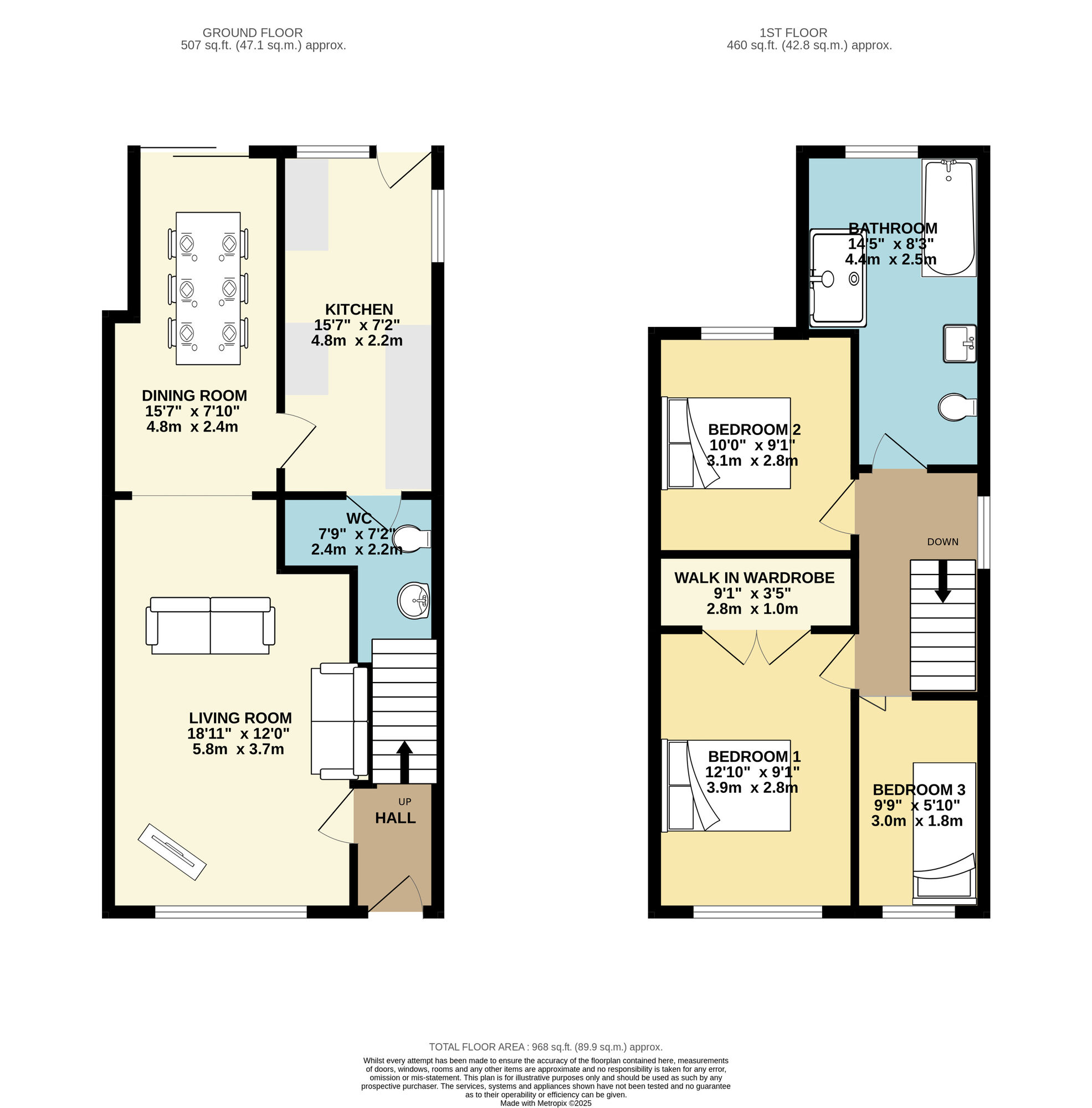 Floorplan of 3 bedroom Semi Detached House for sale, Main Street, Scholes, West Yorkshire, LS15