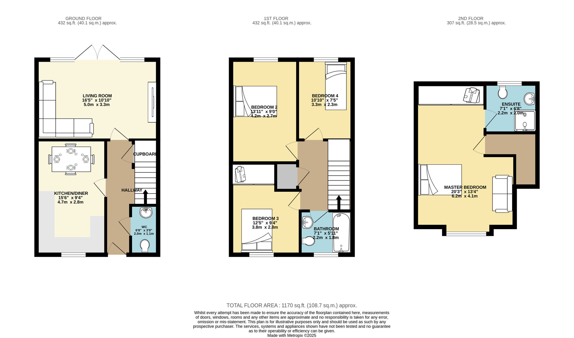 Floorplan of 4 bedroom Semi Detached House for sale, Chantrey Close, Leeds, West Yorkshire, LS14