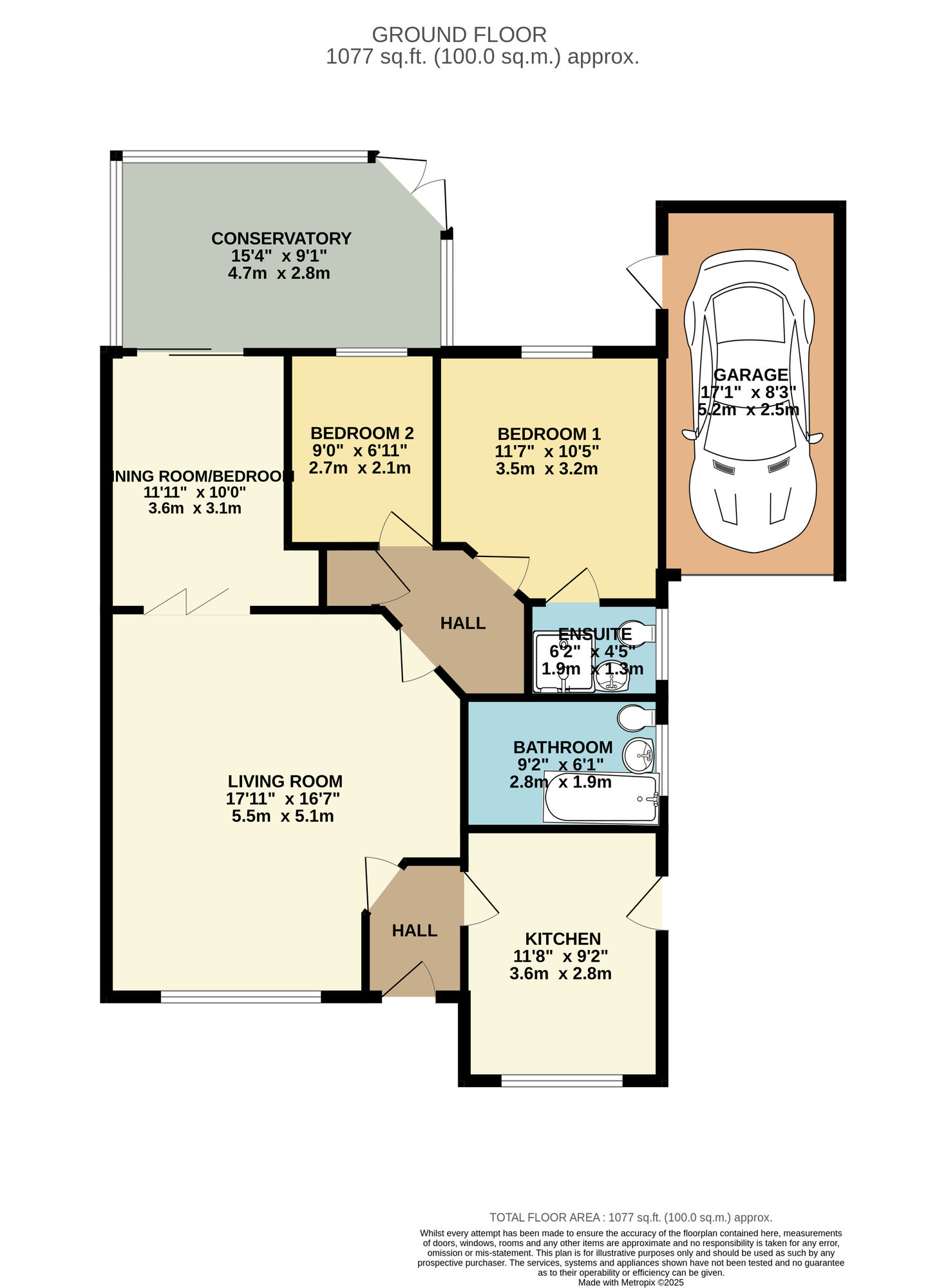 Floorplan of 3 bedroom Detached Bungalow for sale, Colton Croft, Leeds, West Yorkshire, LS15