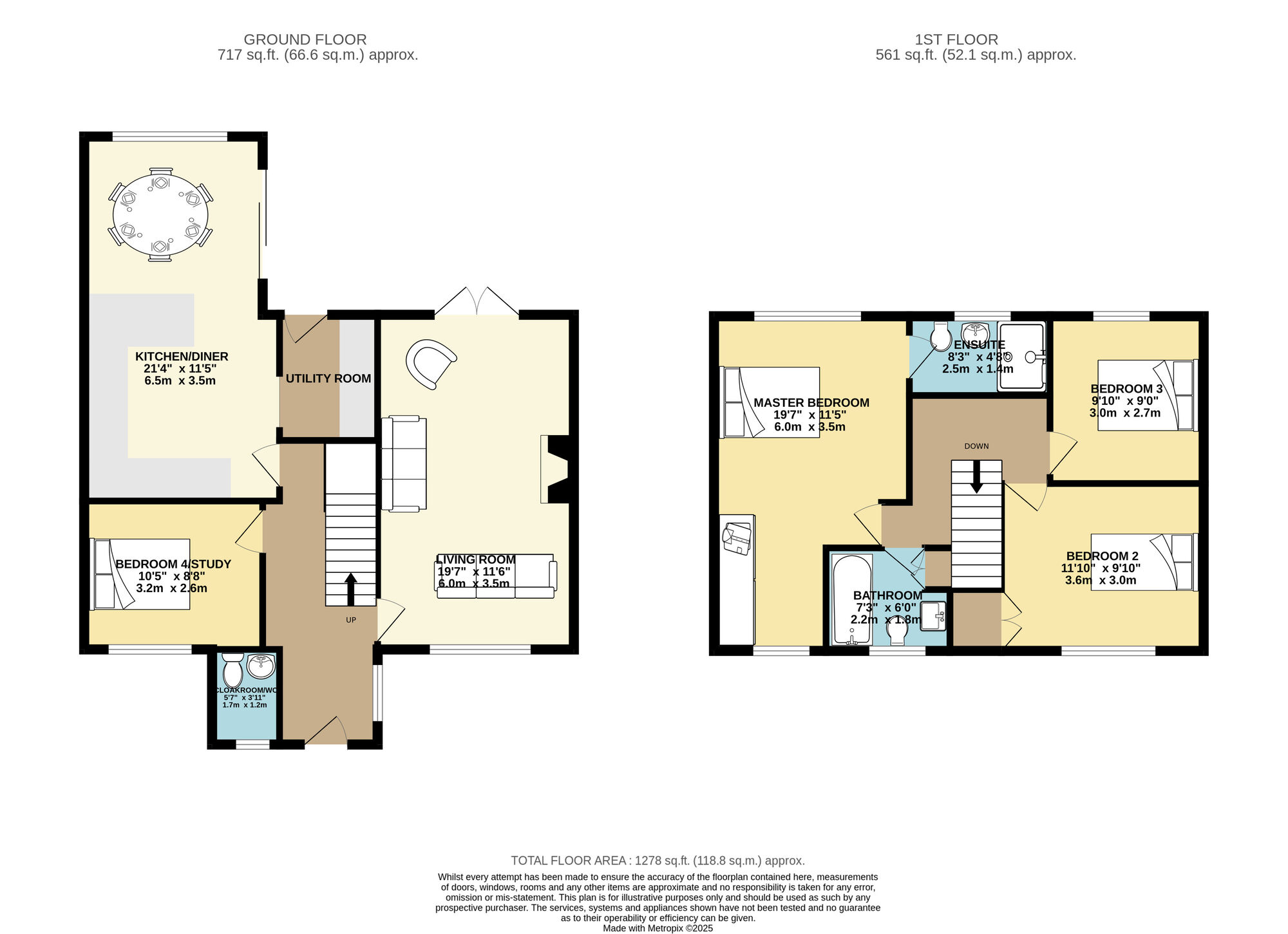 Floorplan of 4 bedroom Detached House for sale, Hertford Chase, Leeds, West Yorkshire, LS15