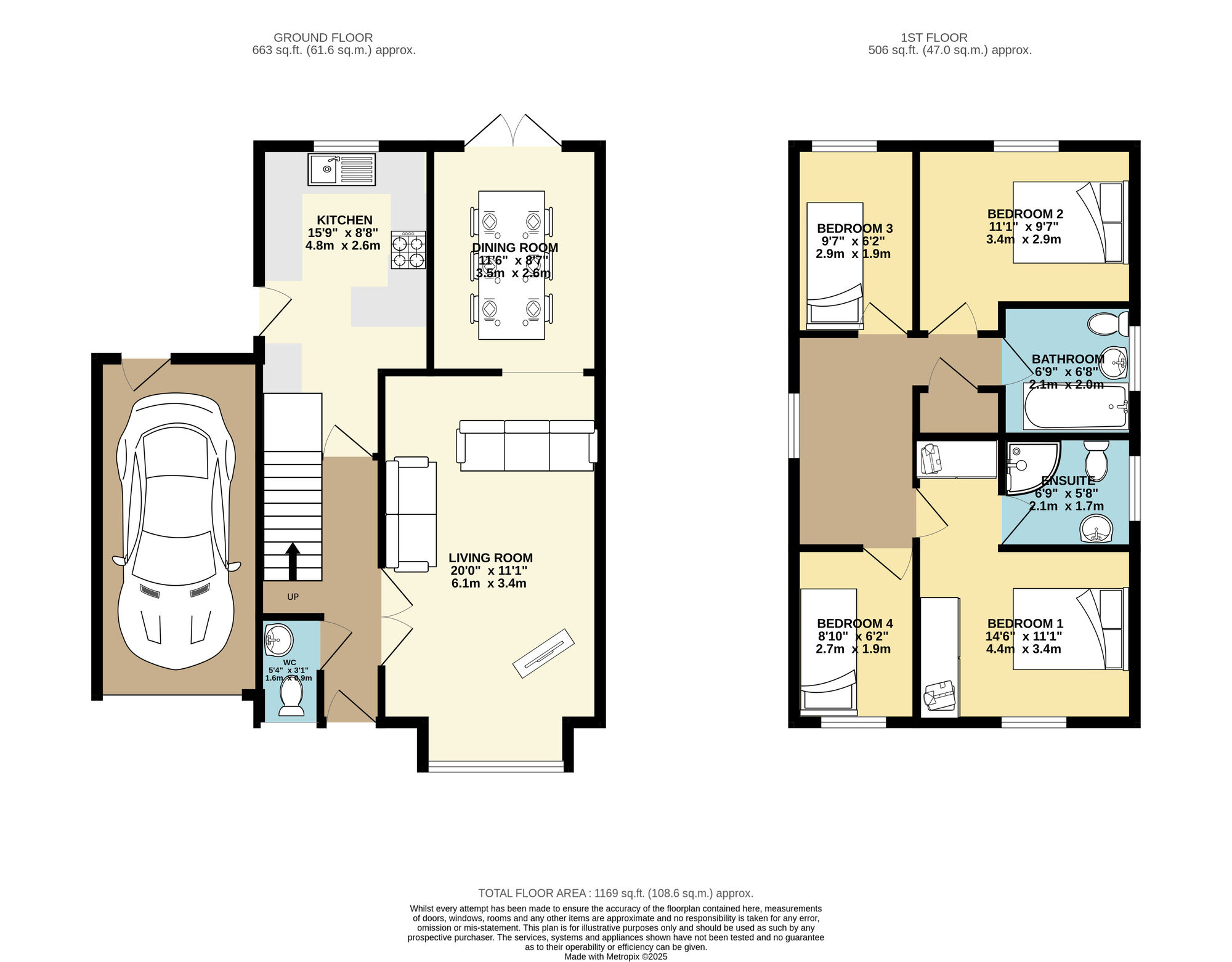 Floorplan of 4 bedroom Detached House for sale, Kirkfield Drive, Leeds, West Yorkshire, LS15