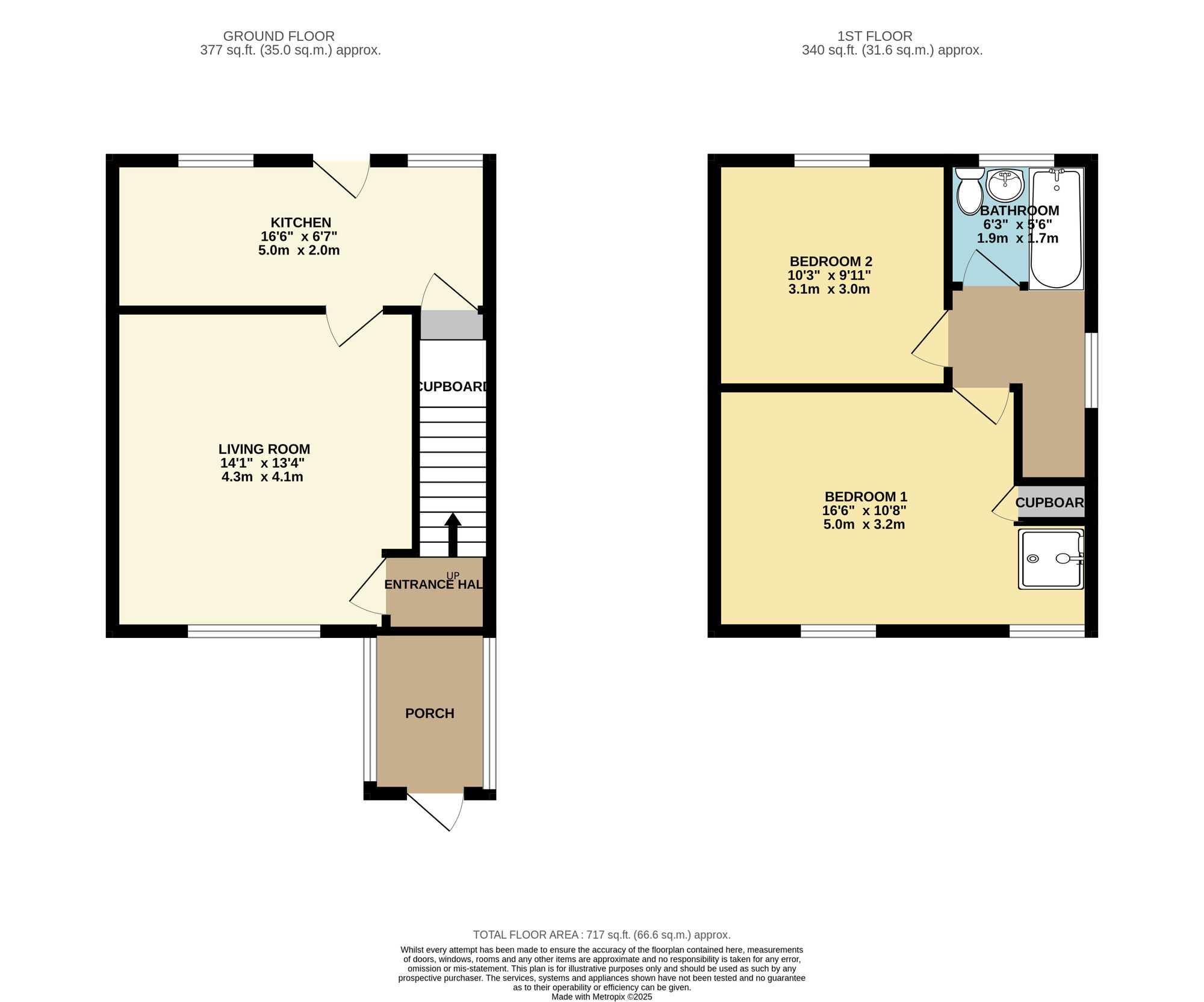 Floorplan of 2 bedroom Semi Detached House for sale, Wykebeck Valley Road, Leeds, West Yorkshire, LS9