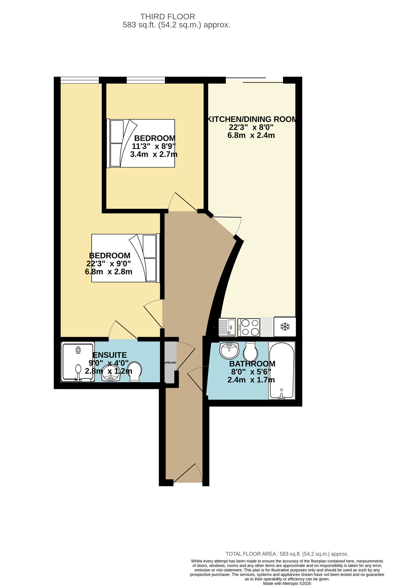 Floorplan of 2 bedroom  Flat to rent, Cross Green Lane, Leeds, West Yorkshire, LS9