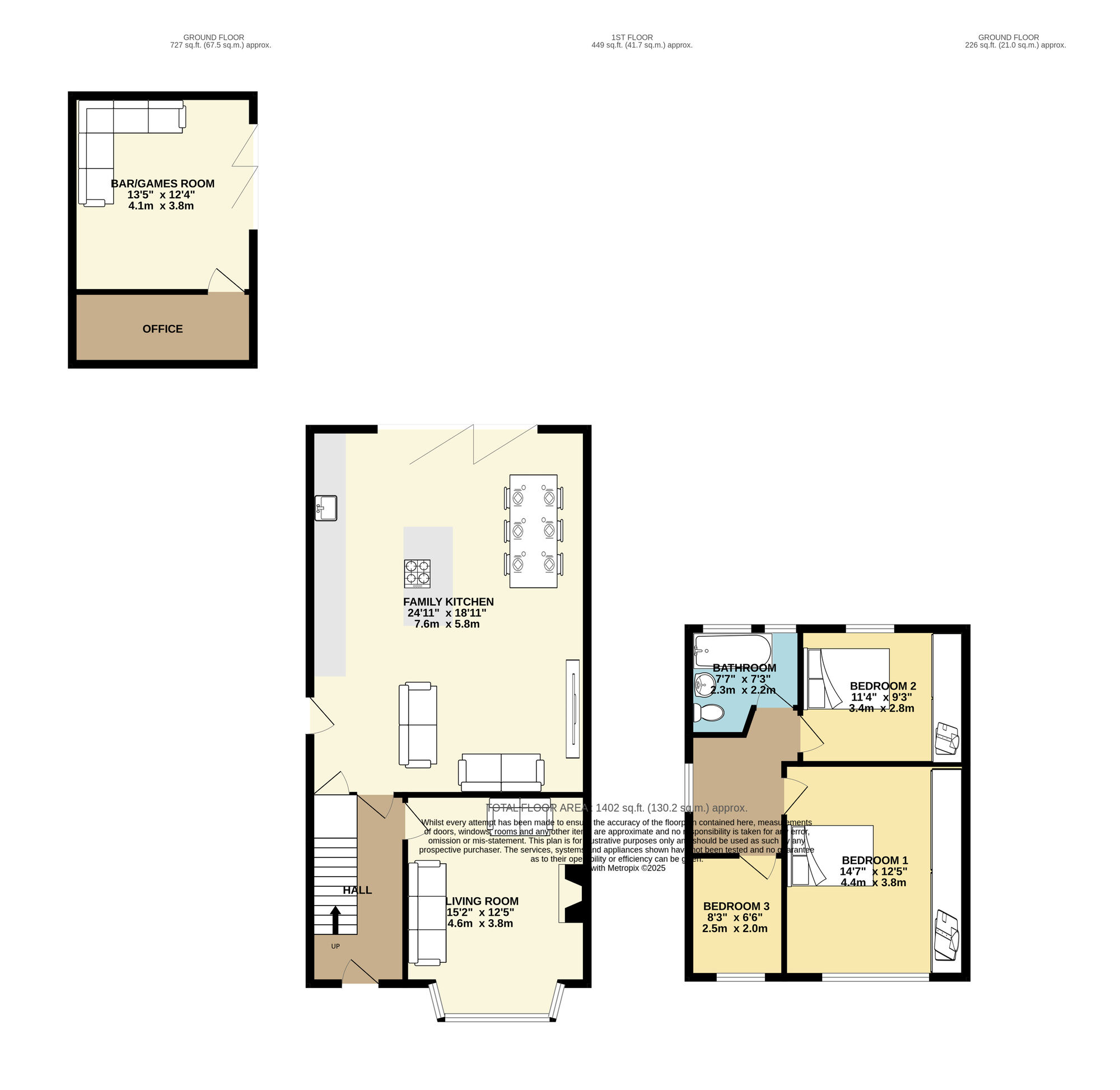 Floorplan of 3 bedroom Semi Detached House for sale, Sherbrooke Avenue, Leeds, West Yorkshire, LS15