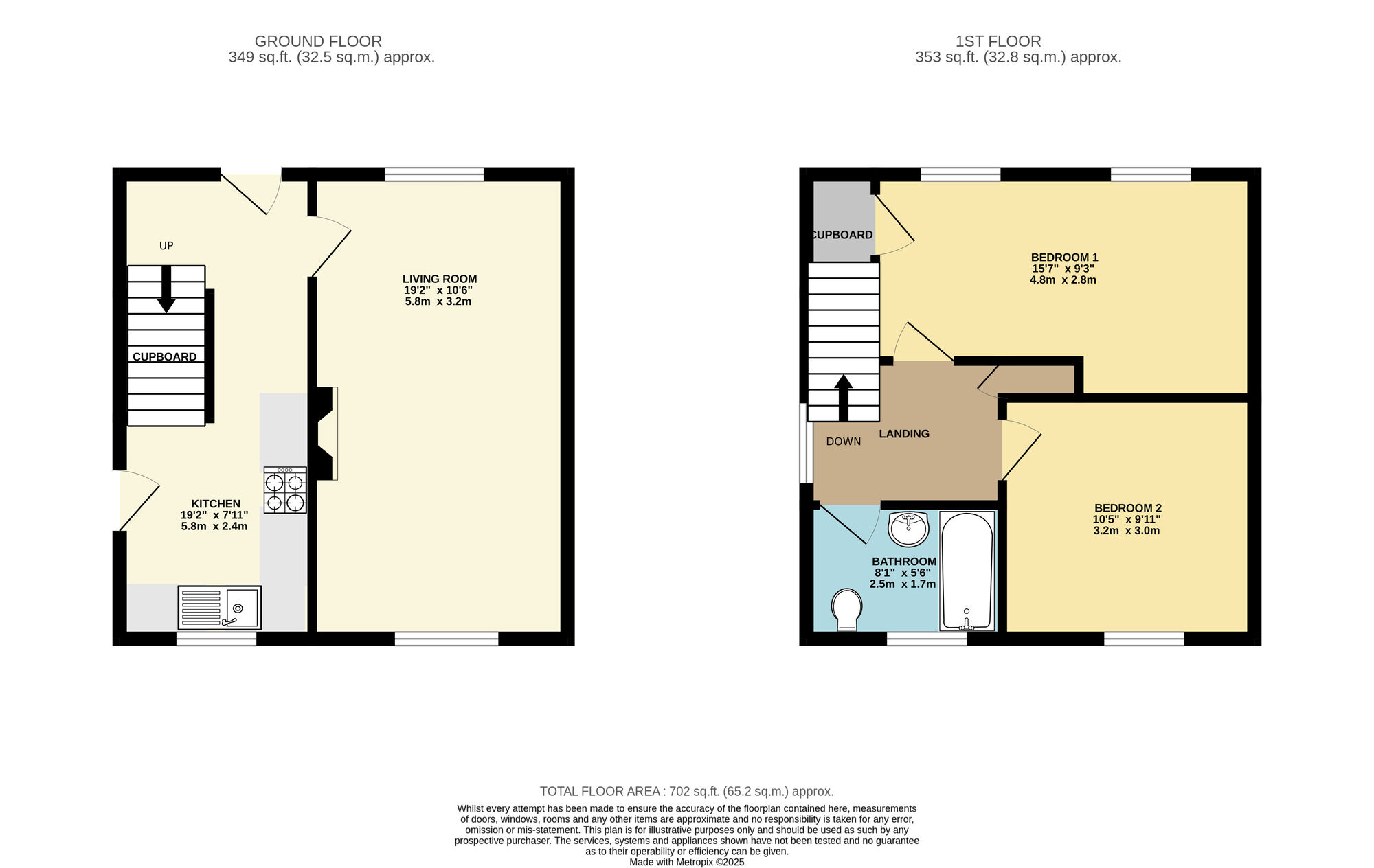 Floorplan of 2 bedroom Semi Detached House to rent, Pigeon Cote Road, Leeds, West Yorkshire, LS14